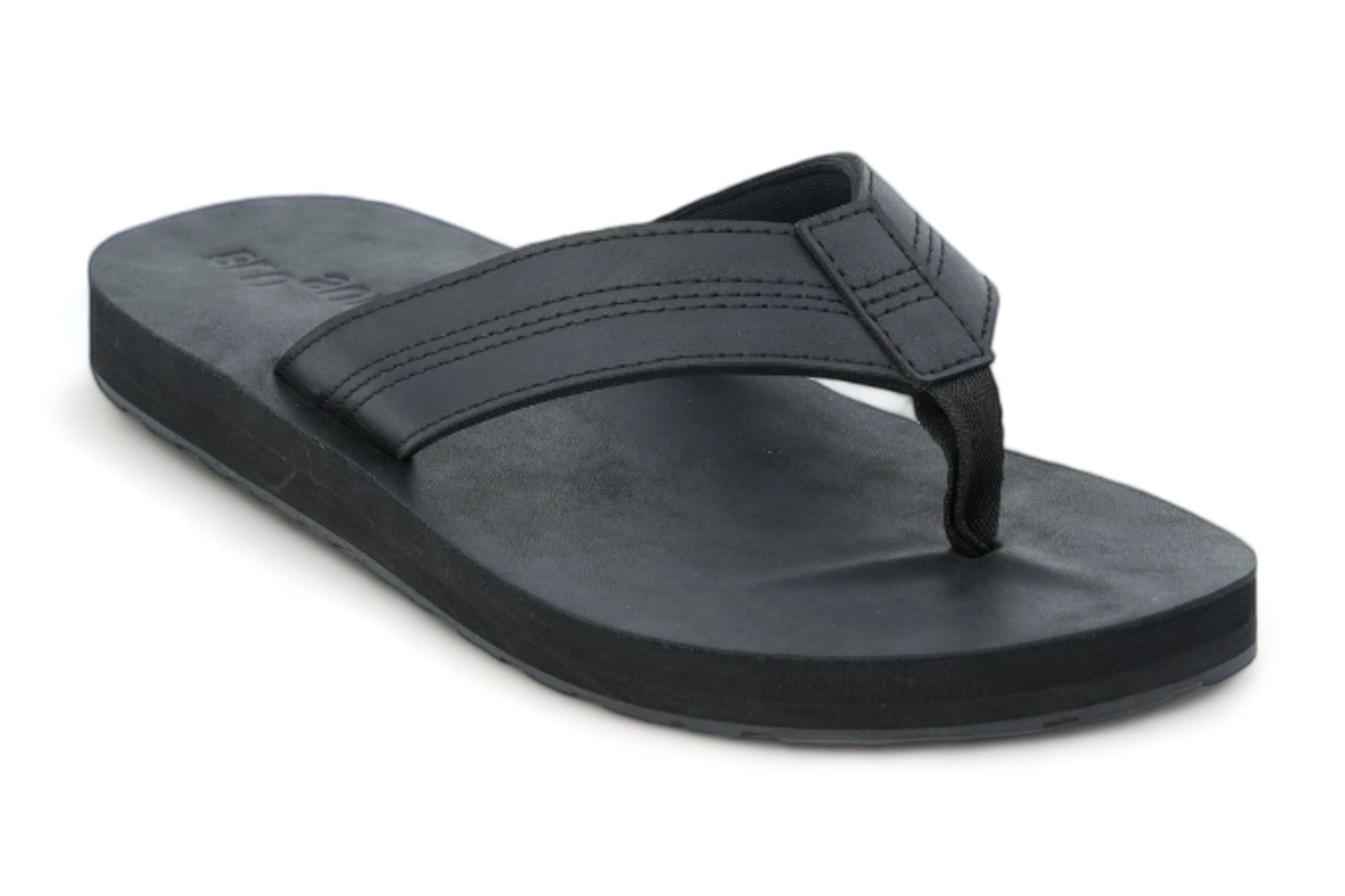 Men's Black Faux Flip Flop