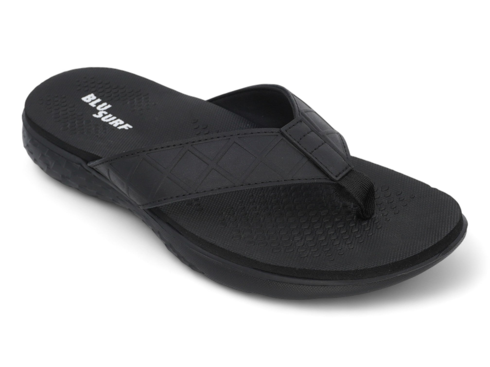 Men's Black Quilt Comfort Sandal