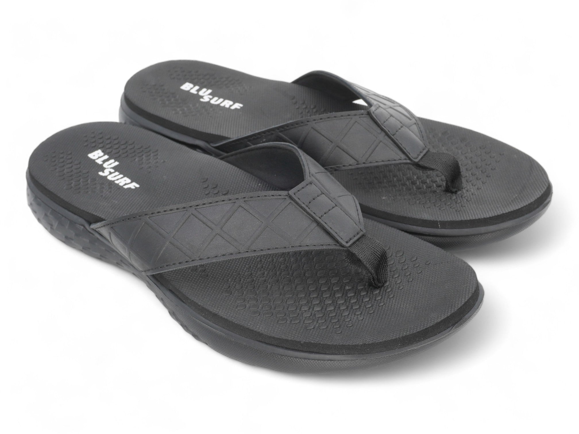Men's Black Quilt Comfort Sandal