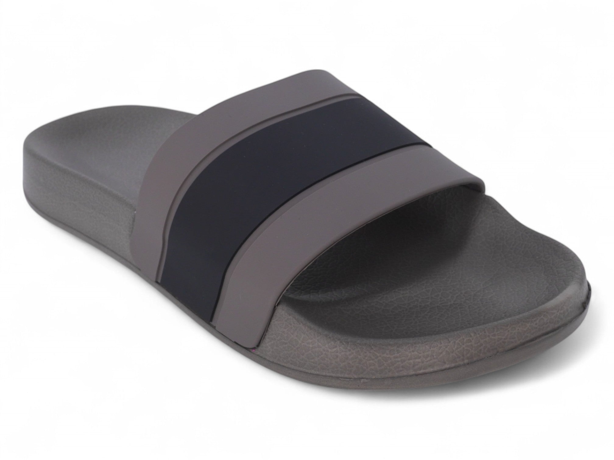 Men's Gray Black Slides
