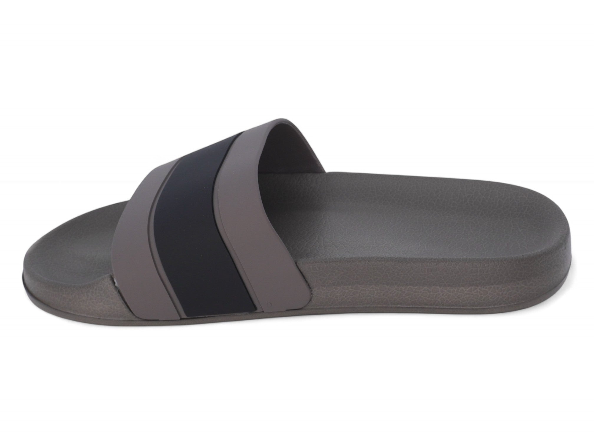 Men's Gray Black Slides