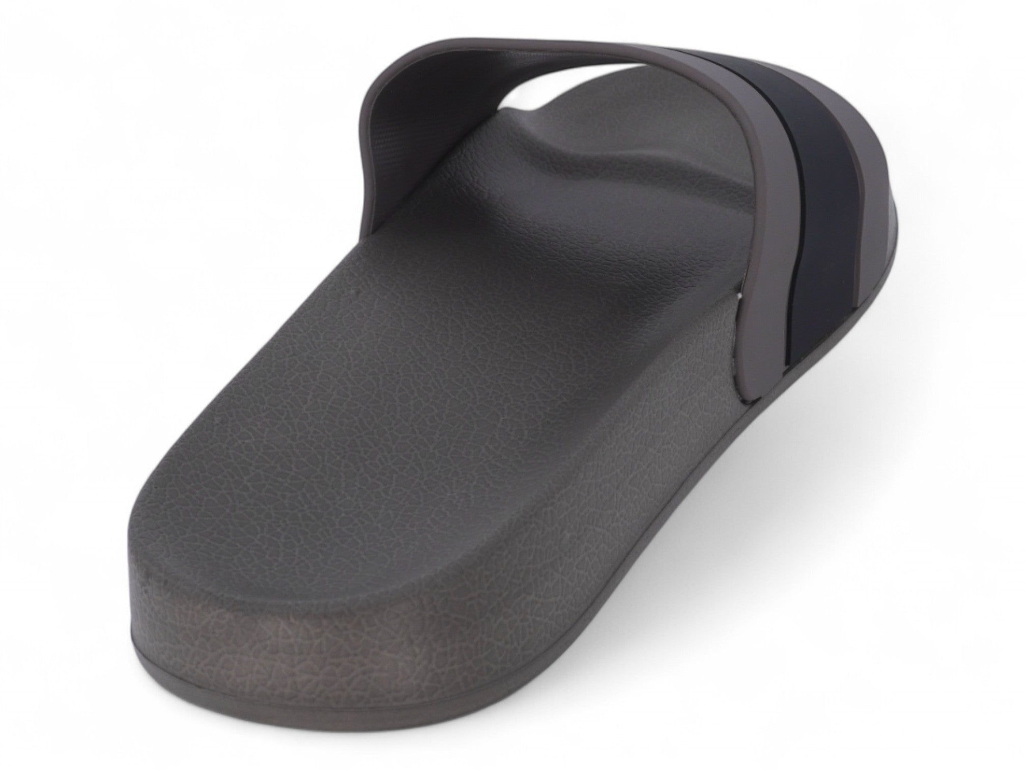 Men's Gray Black Slides