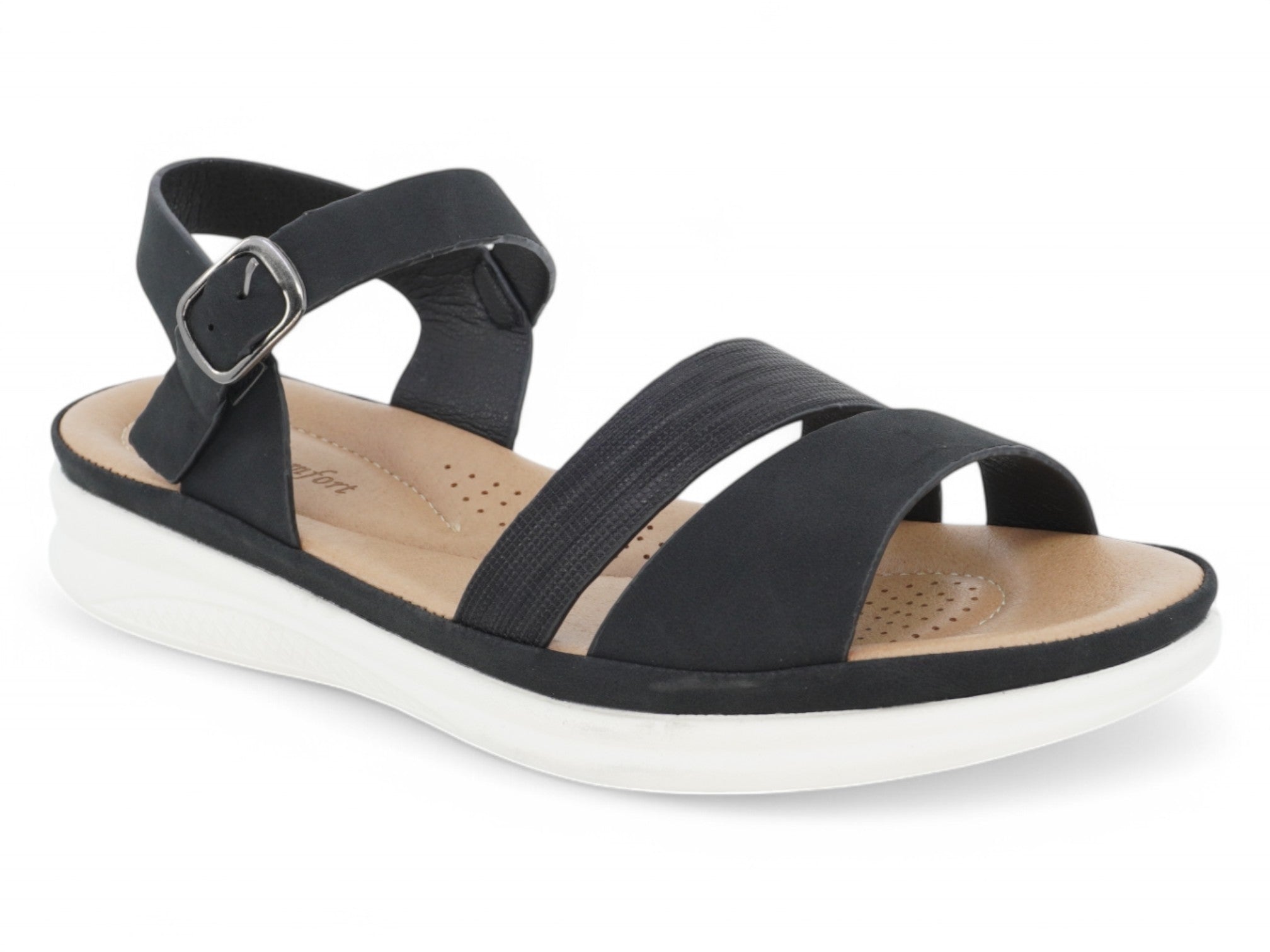 Women's Black Dania Comfort Sandal