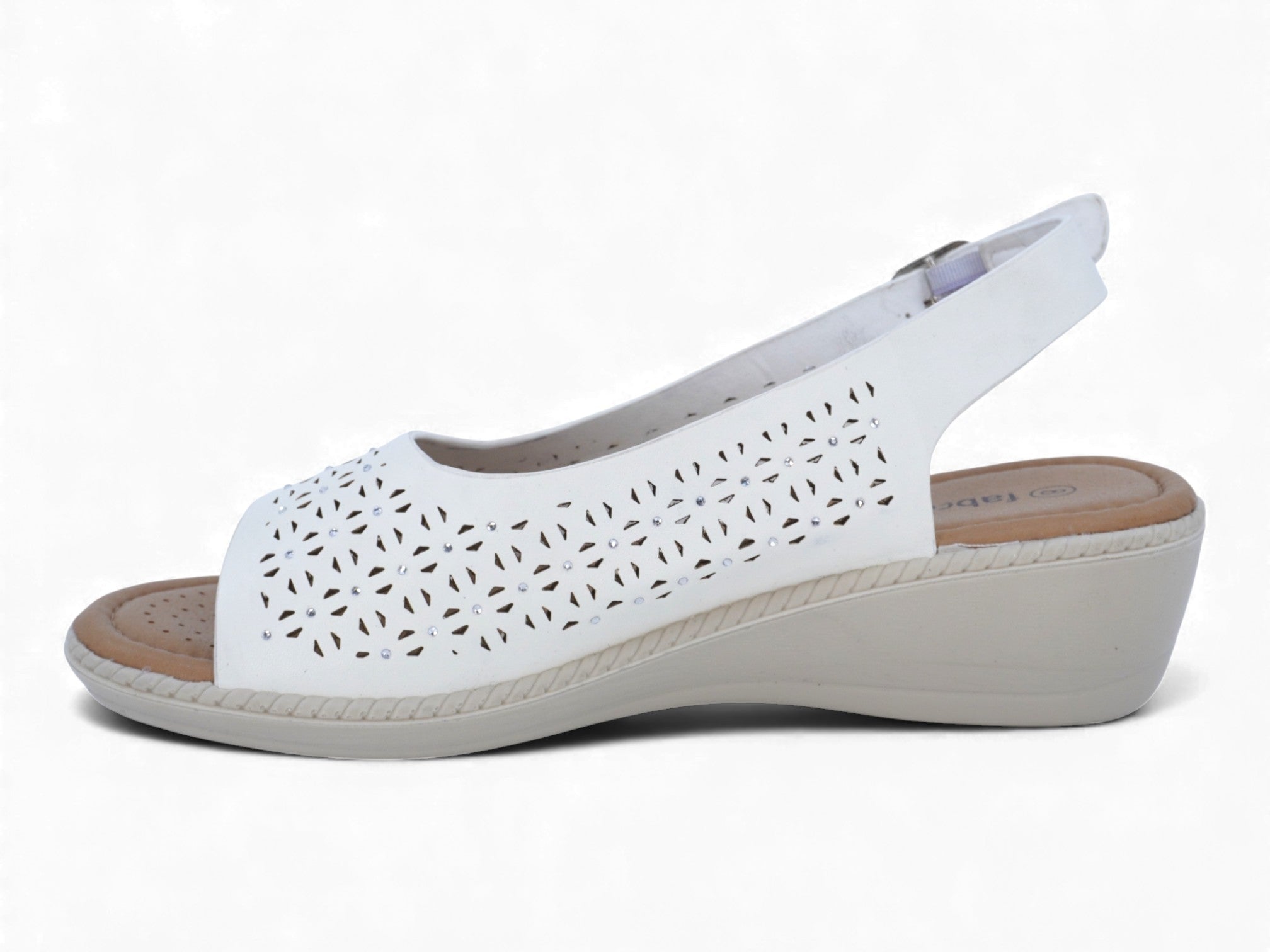 Women's White Jill Comfort Sling Back