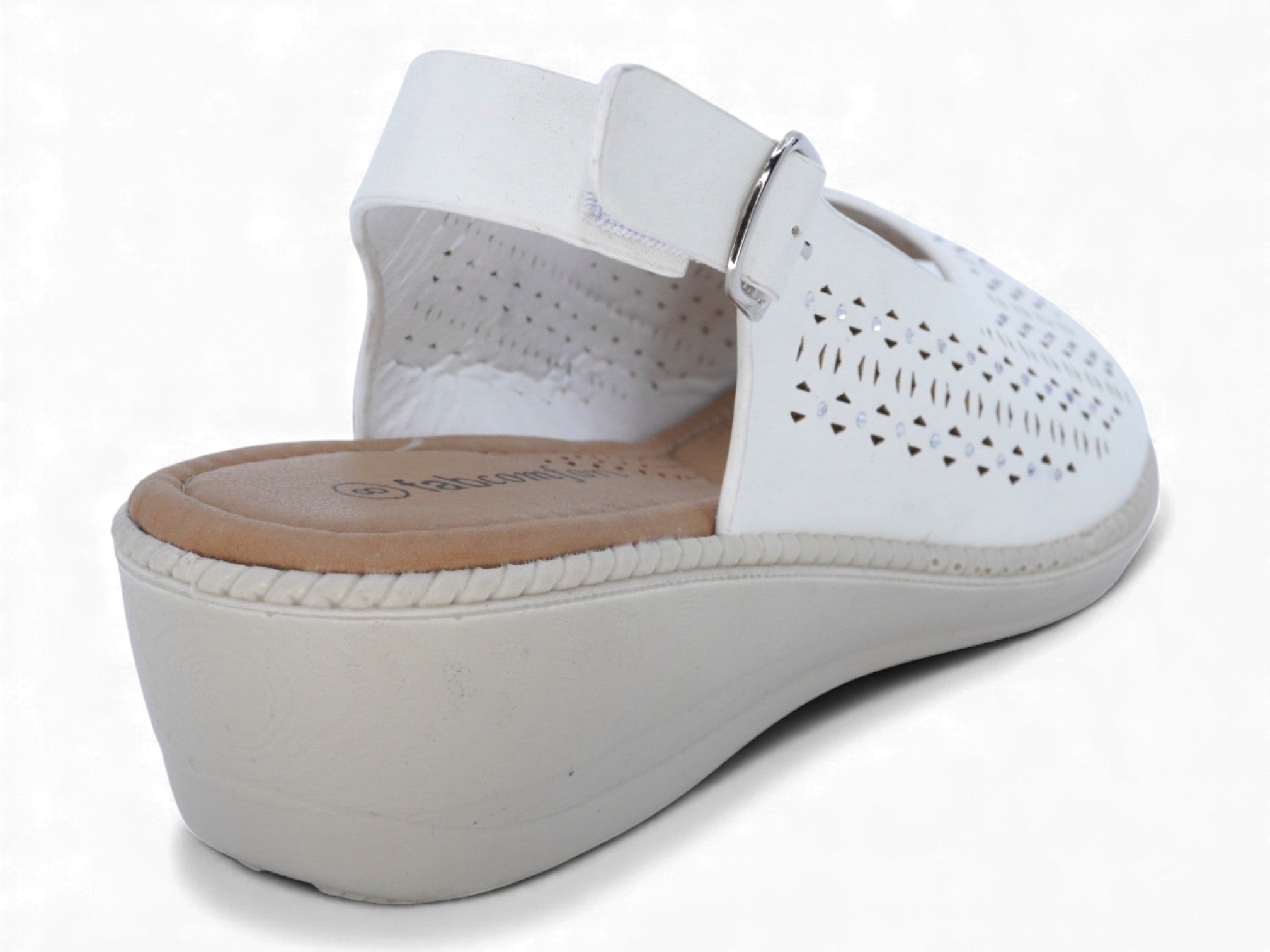 Women's White Jill Comfort Sling Back