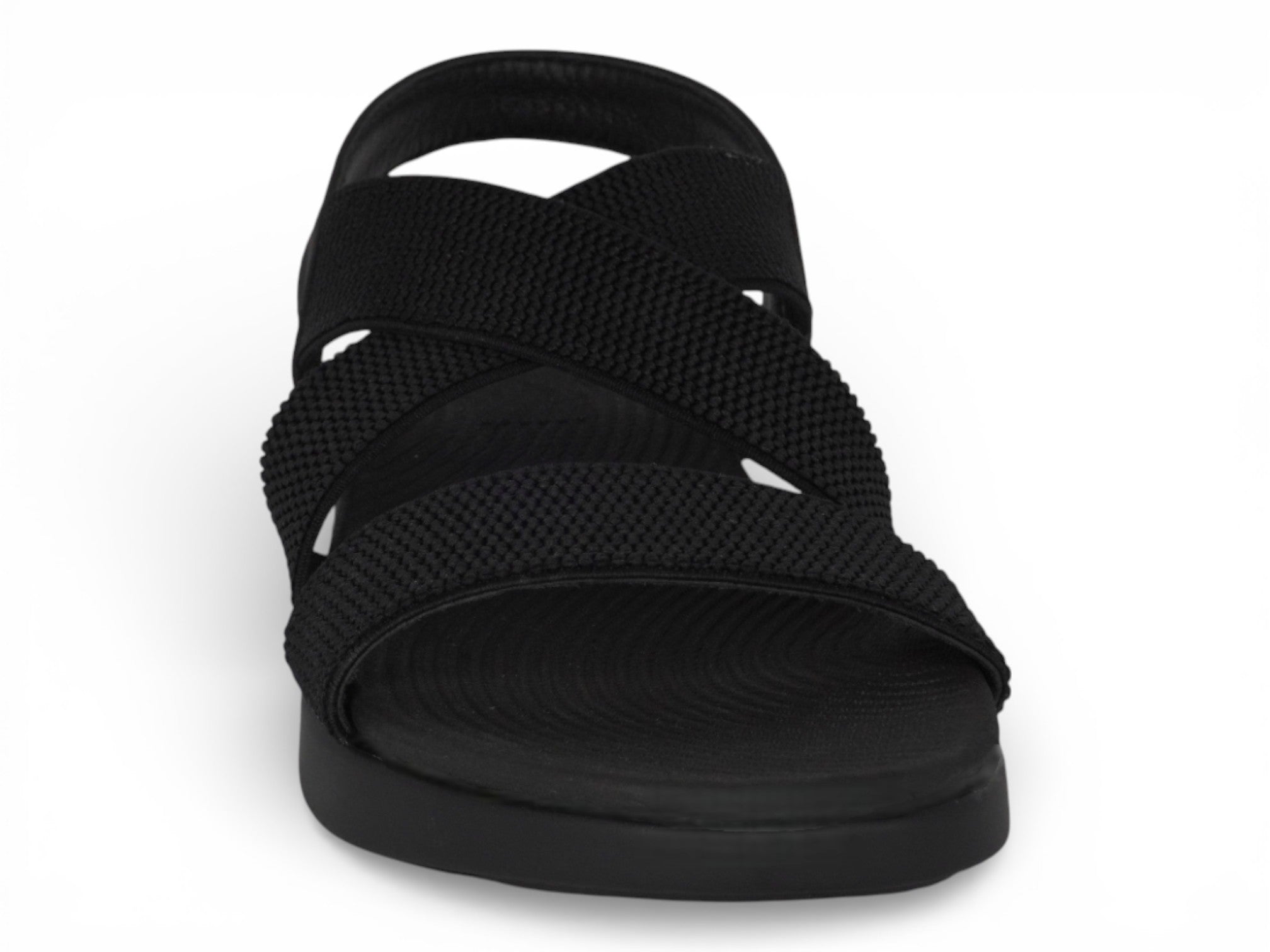 Women's Black Elastic Athletic Sandal