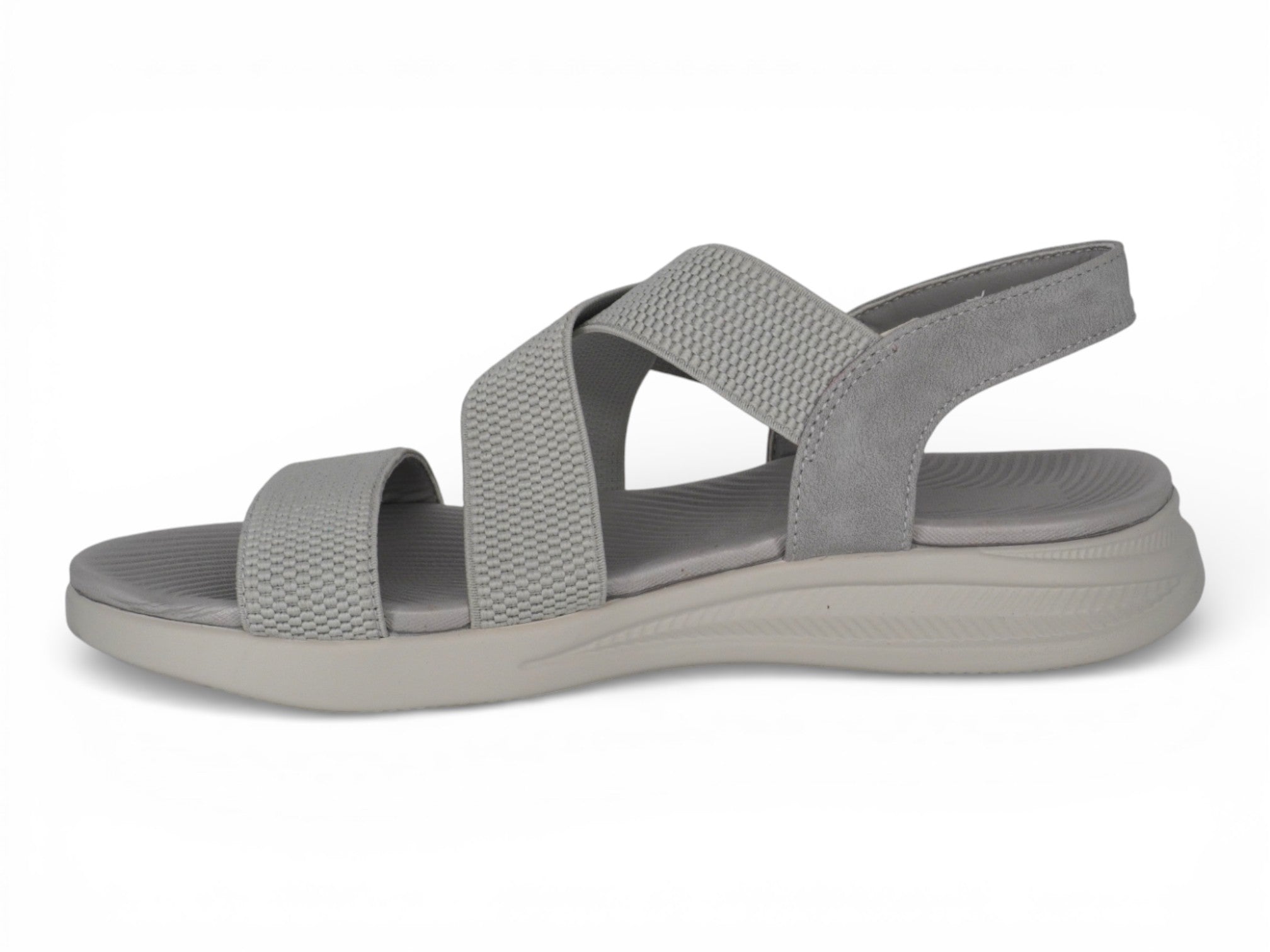 Women's Gray Elastic Athletic Sandal