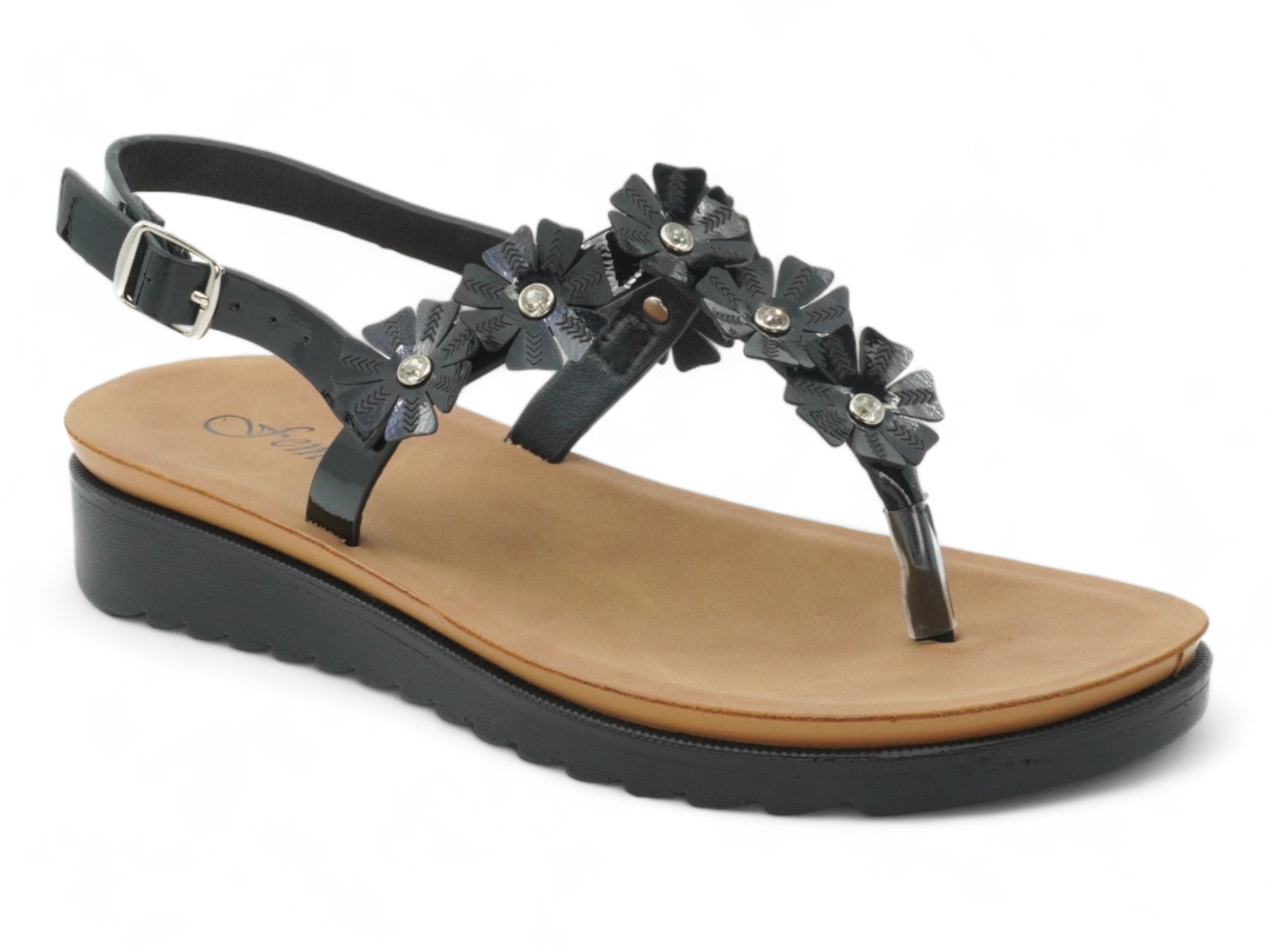 Women's Black Valencia Sandal