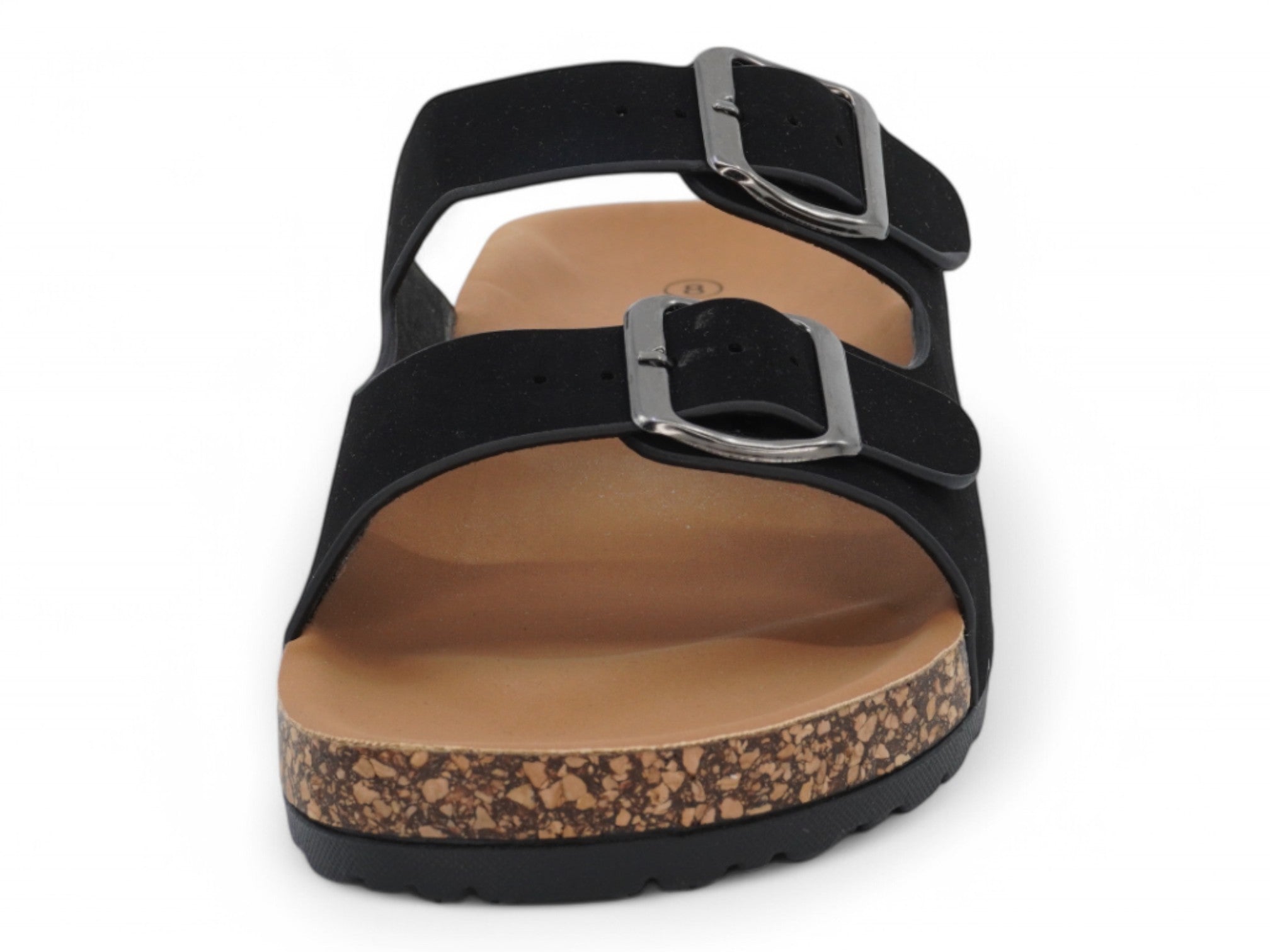 Women's Black Faux Suede Keisha Sandal