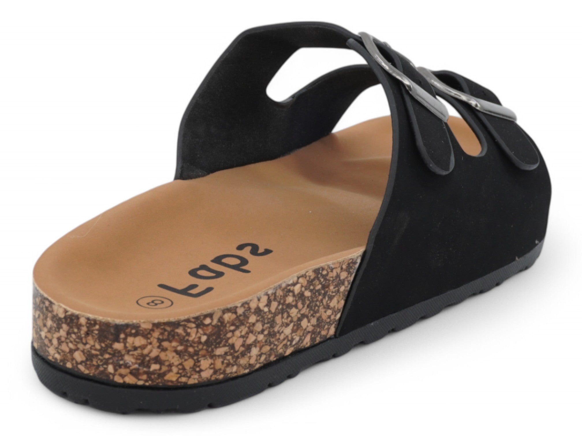 Women's Black Faux Suede Keisha Sandal