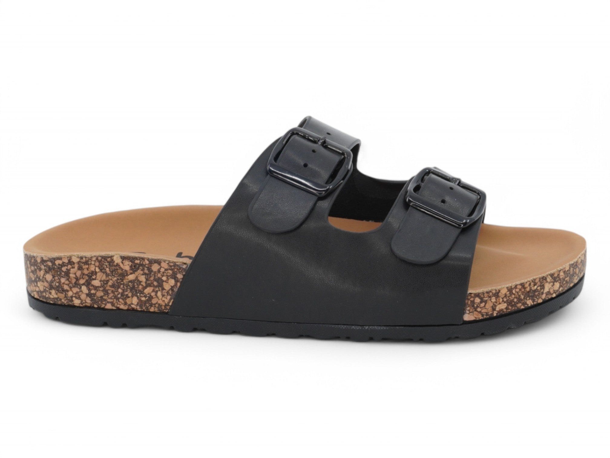 Women's Black Vegan Leather Keisha Sandal