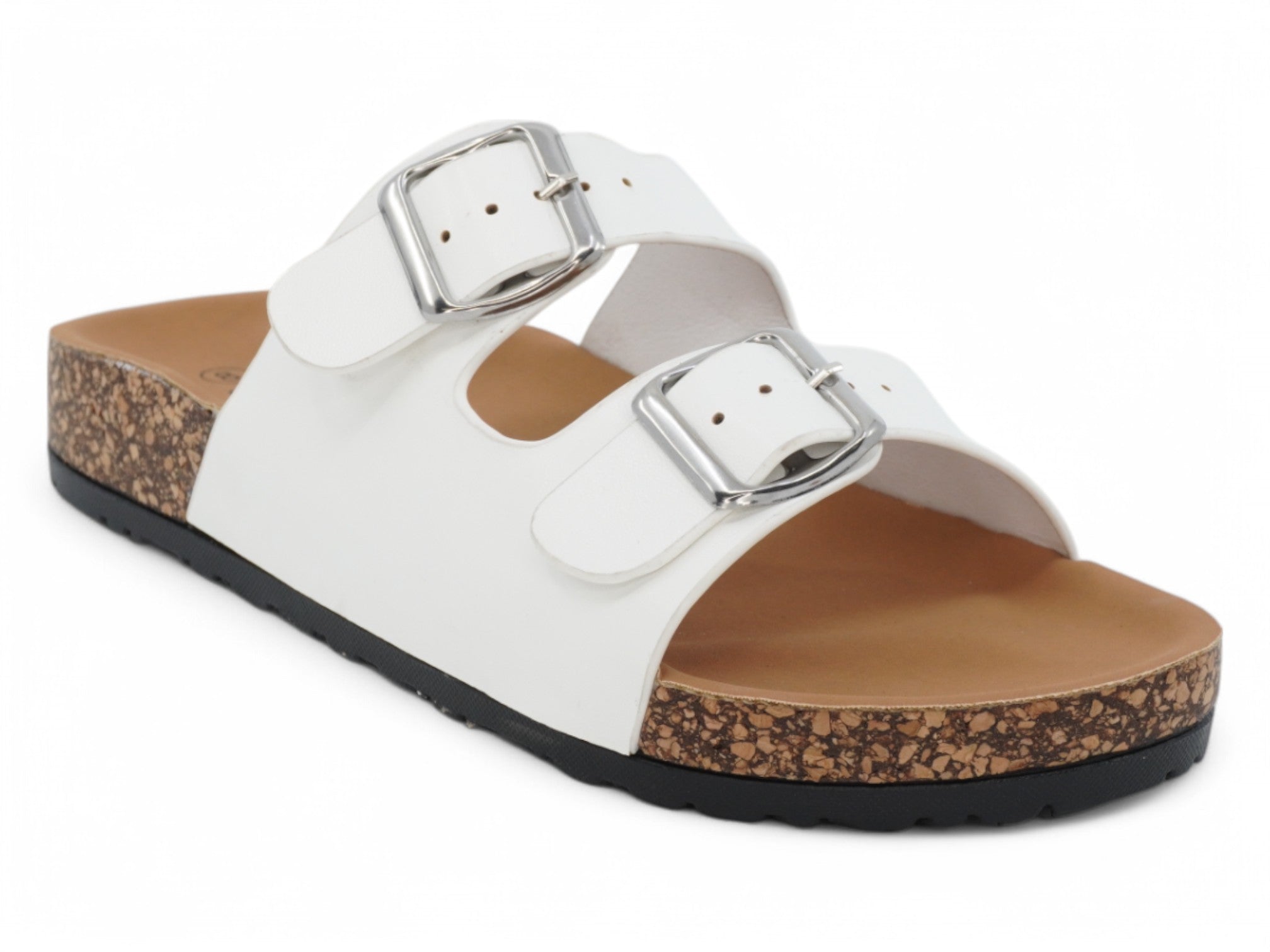 Women's White Vegan Leather Keisha Sandal