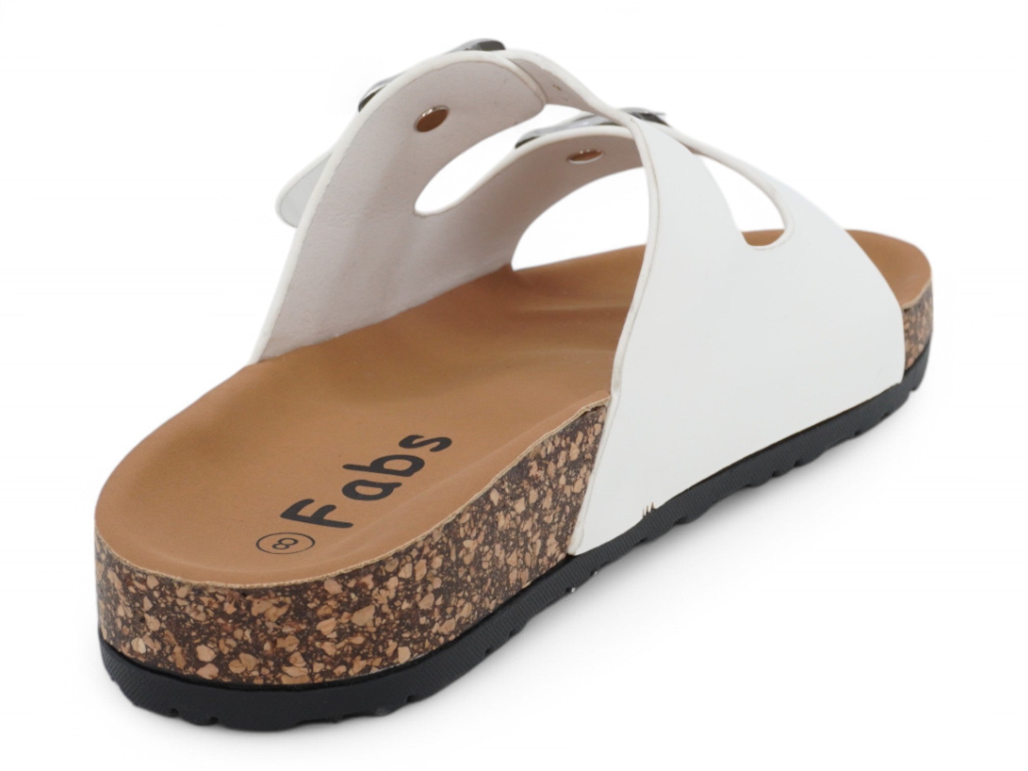 Women's White Vegan Leather Keisha Sandal