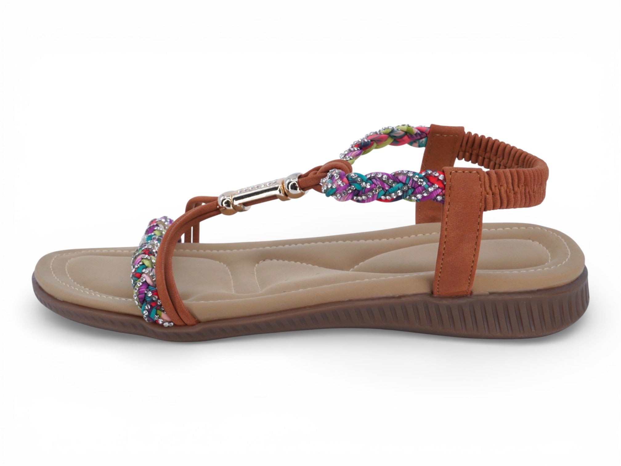 Women's Tan Deia Padded Sandal
