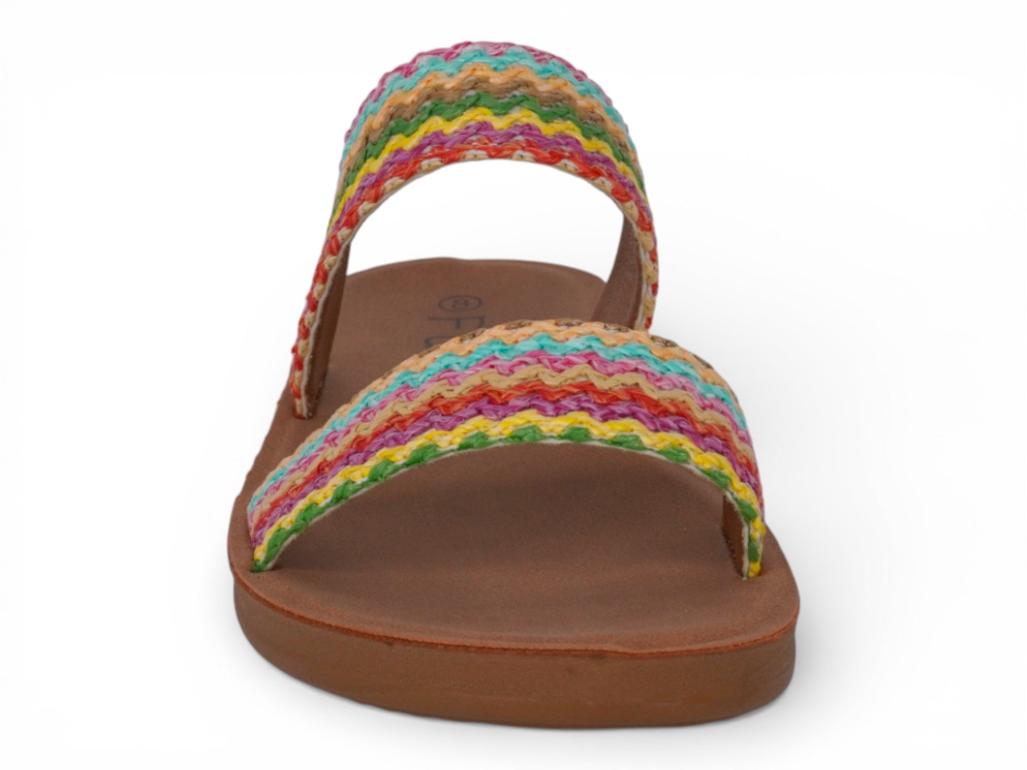 Women's Rainbow Raffia Sandal