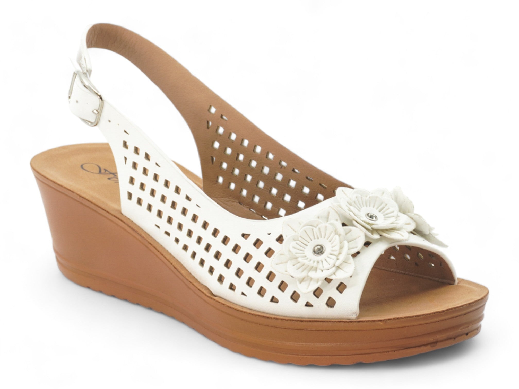 Women's White Pheobe Wedge