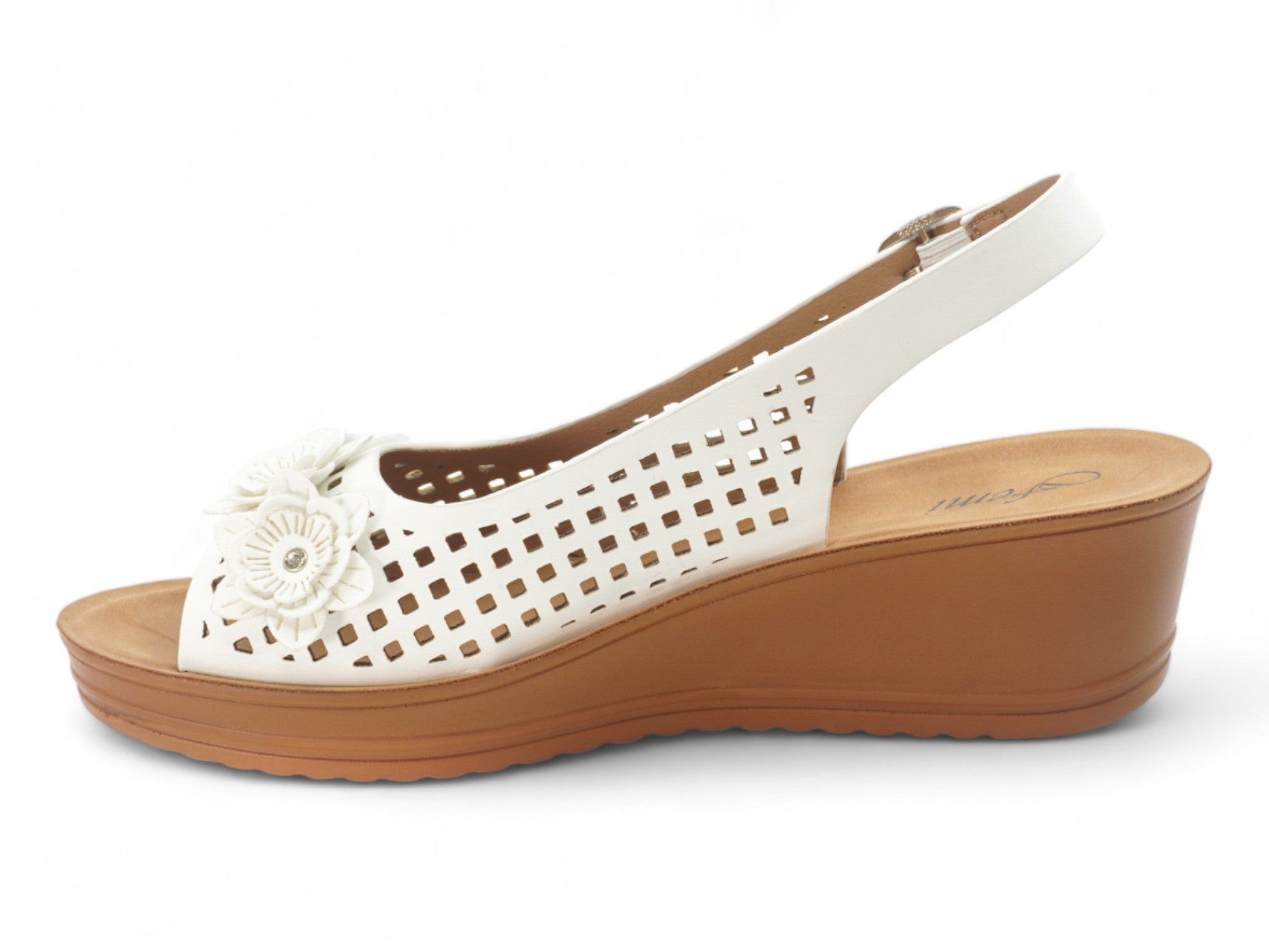 Women's White Pheobe Wedge