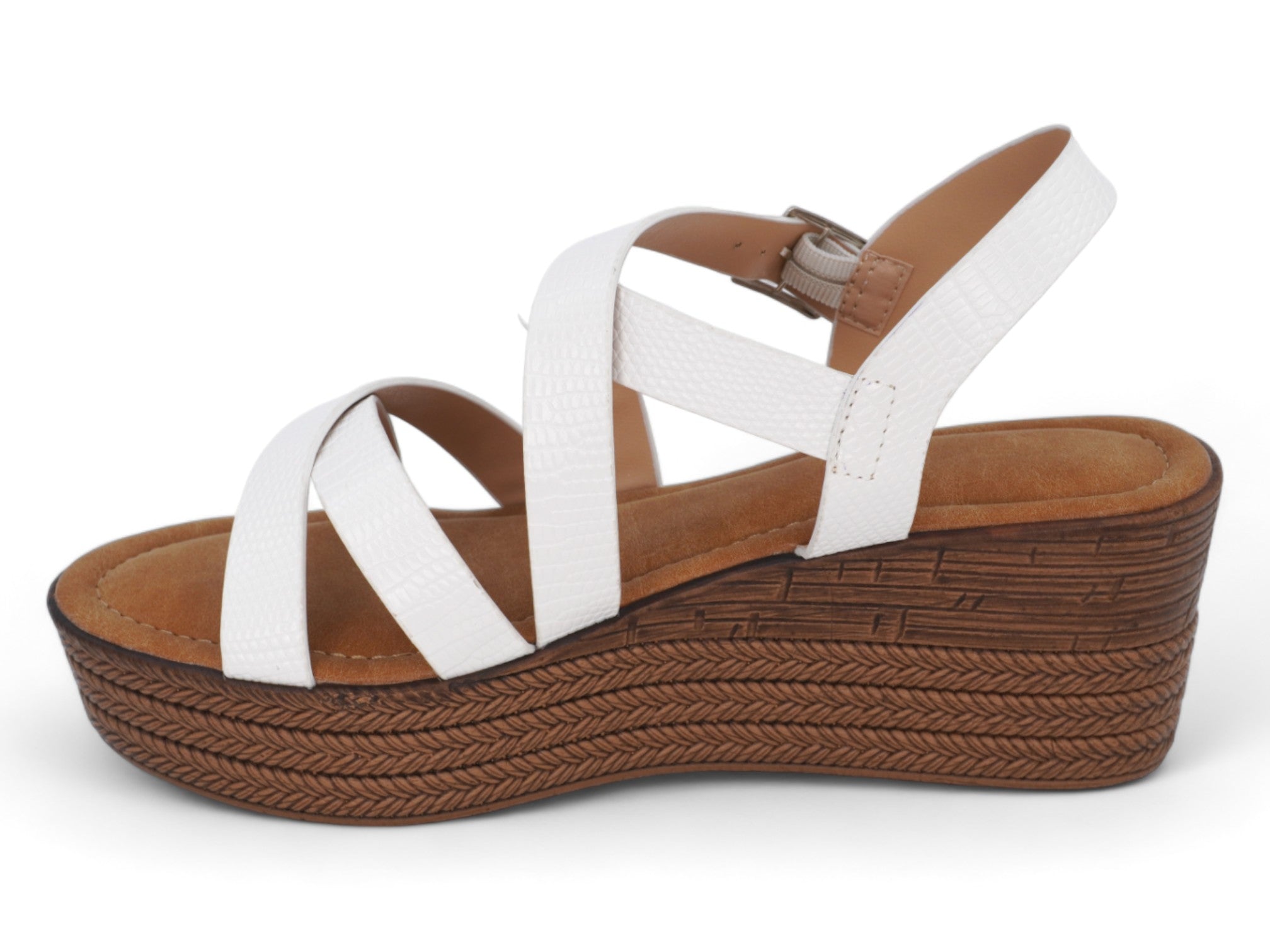 Women's White Zelda Wedge