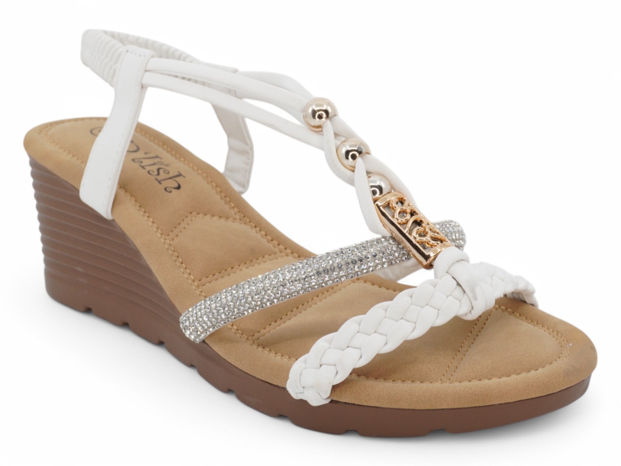 Women's White Kiara Wedge