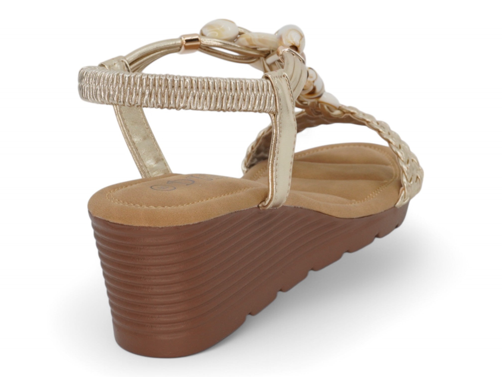 Women's Gold Shell Wedge