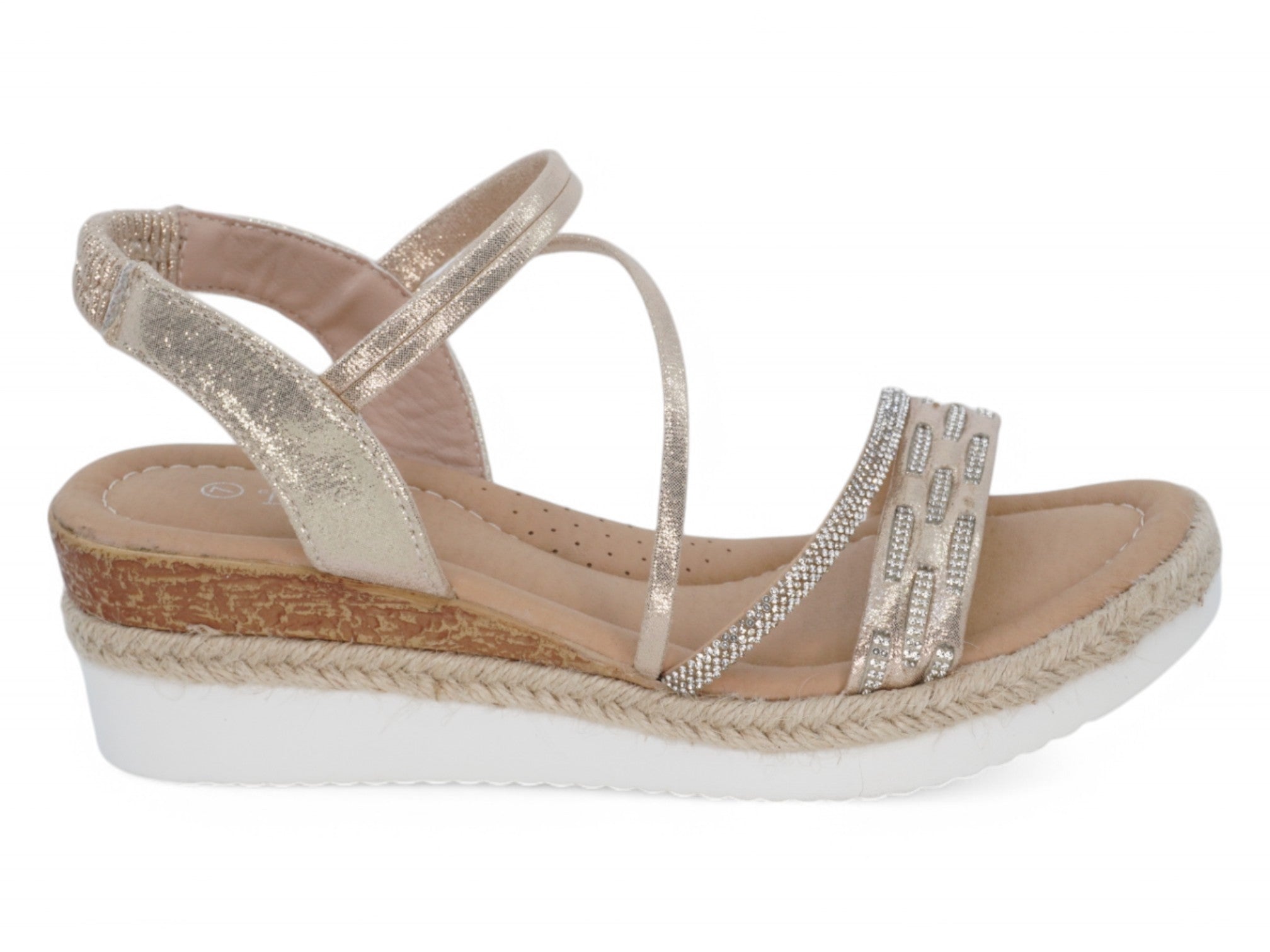 Women's Champagne Alexia Wedge