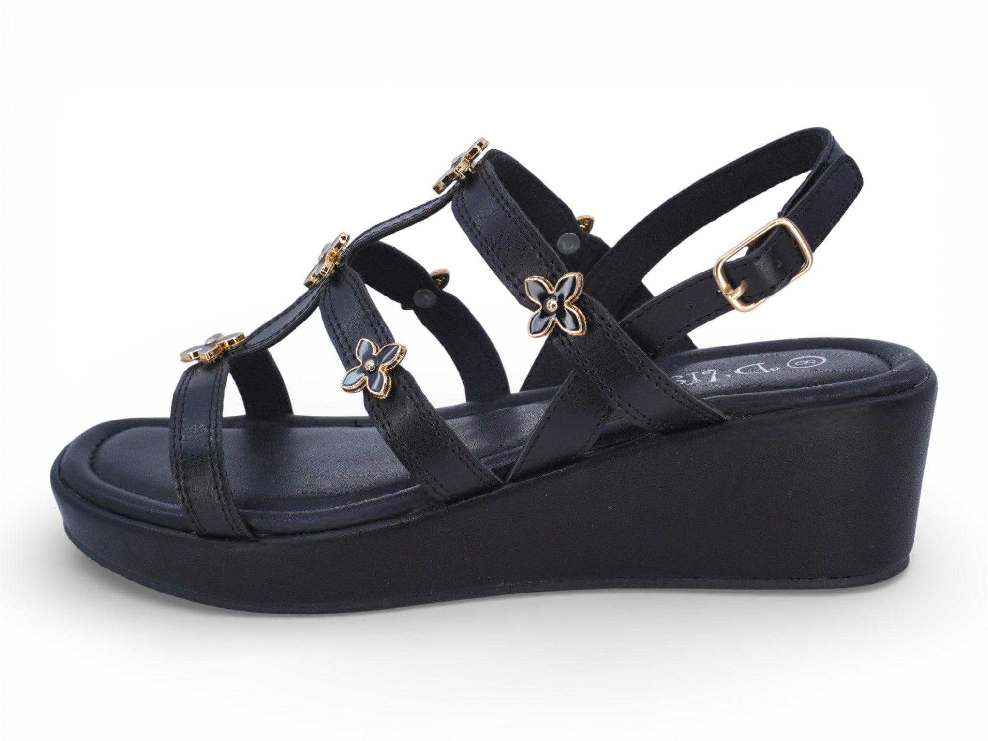 Women's Black Dolores Gladiator Wedge