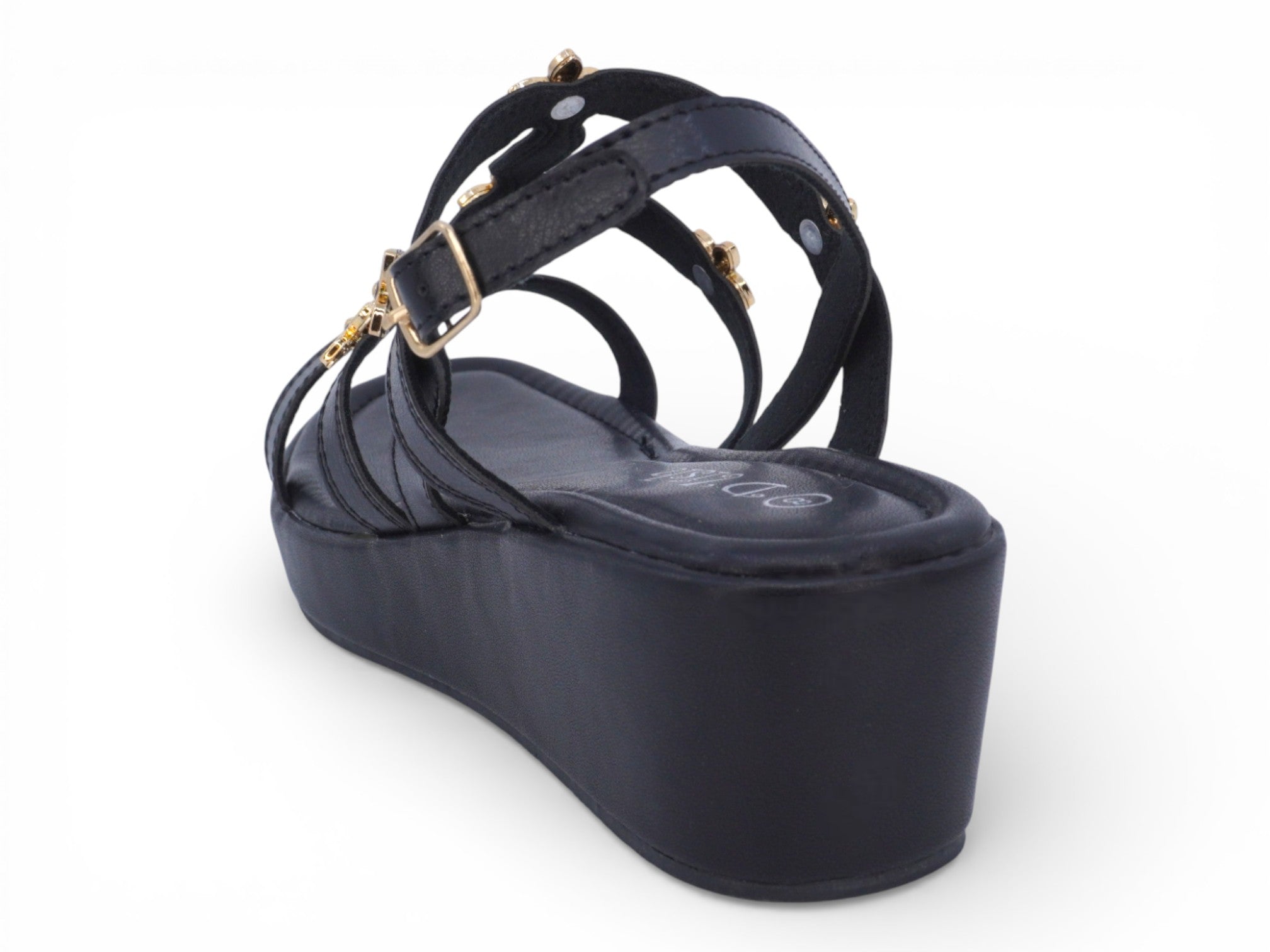 Women's Black Dolores Gladiator Wedge
