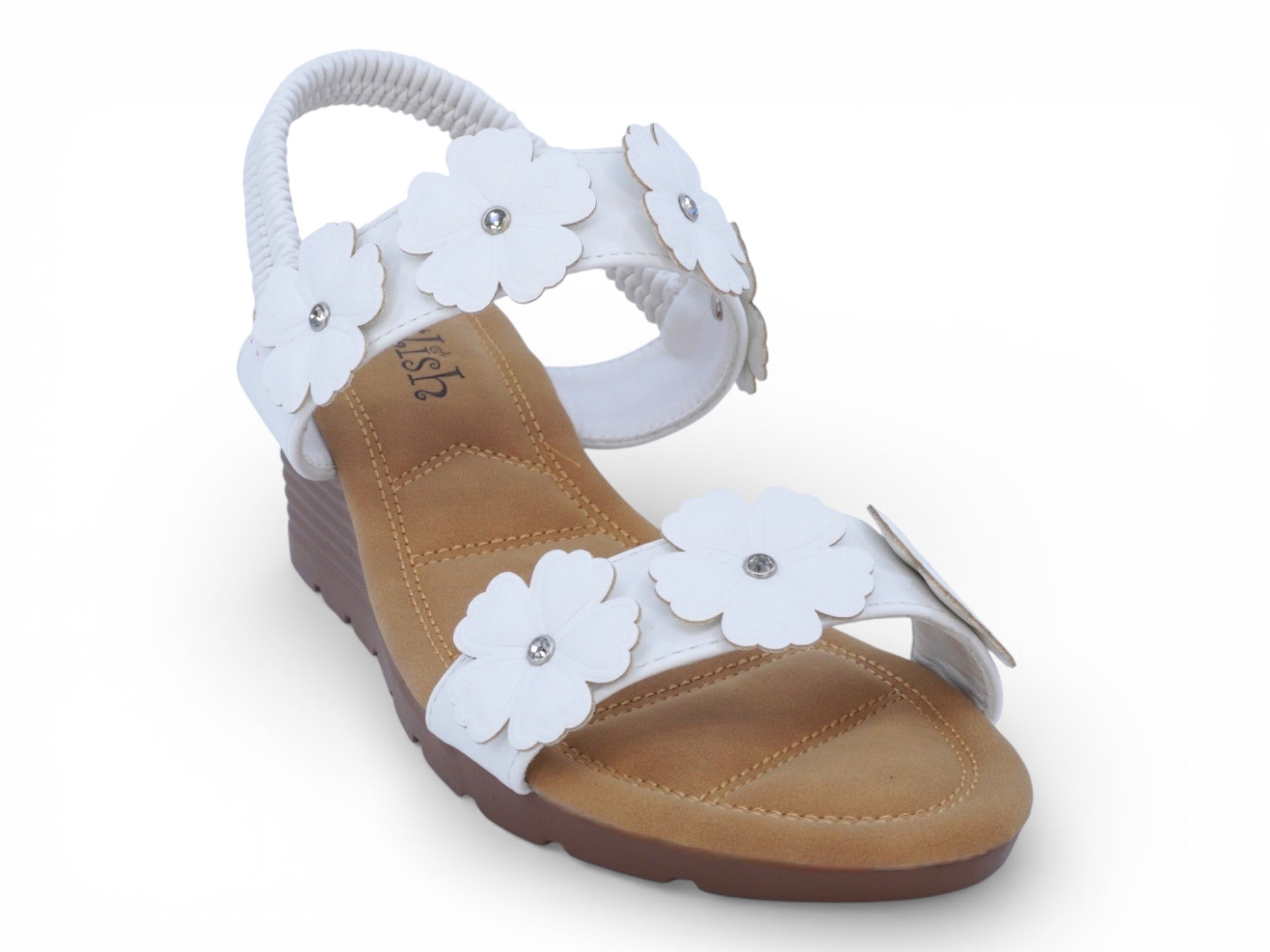 Women's White Marigold Wedge