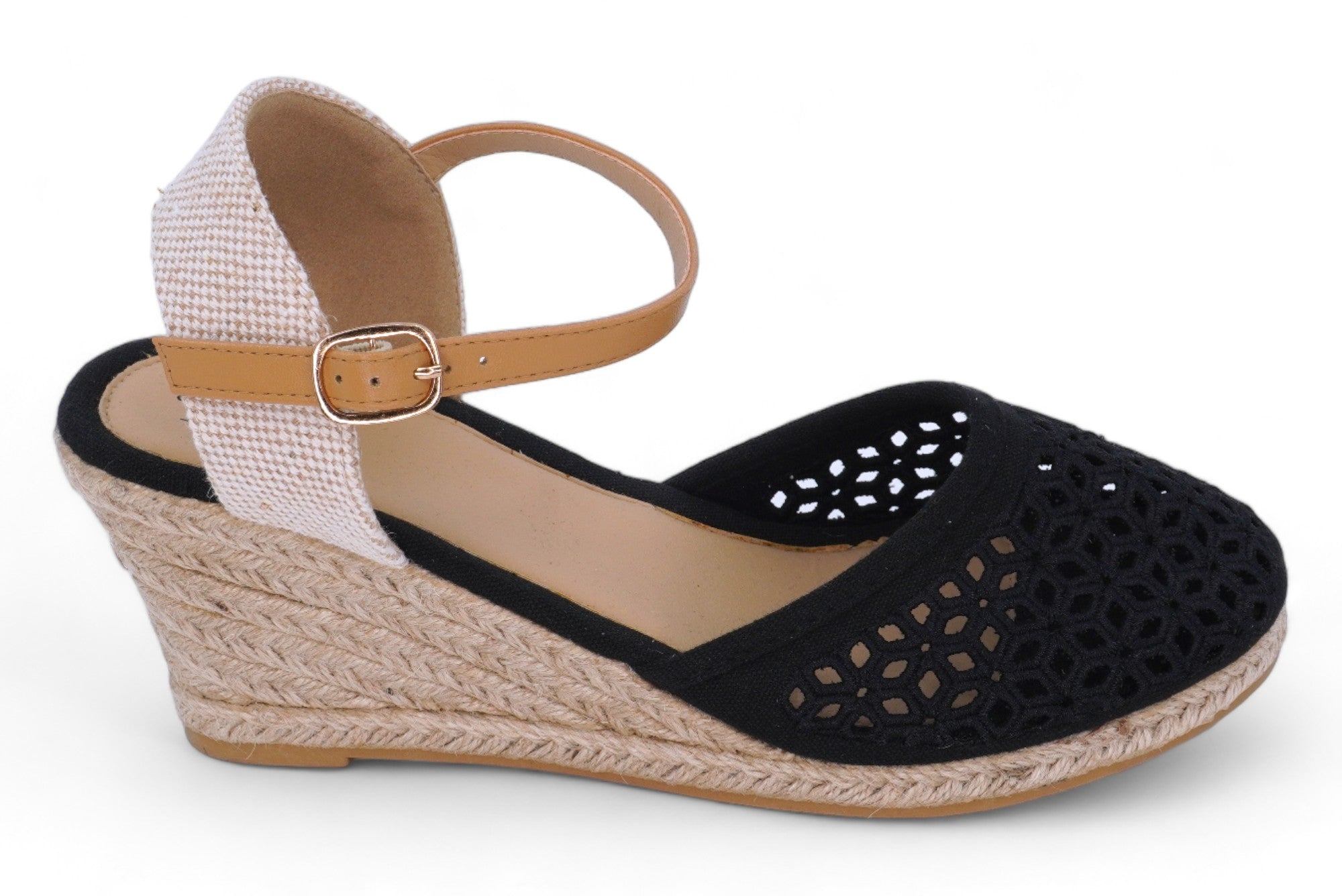 Women's Black Kelsey Espadrille Wedge