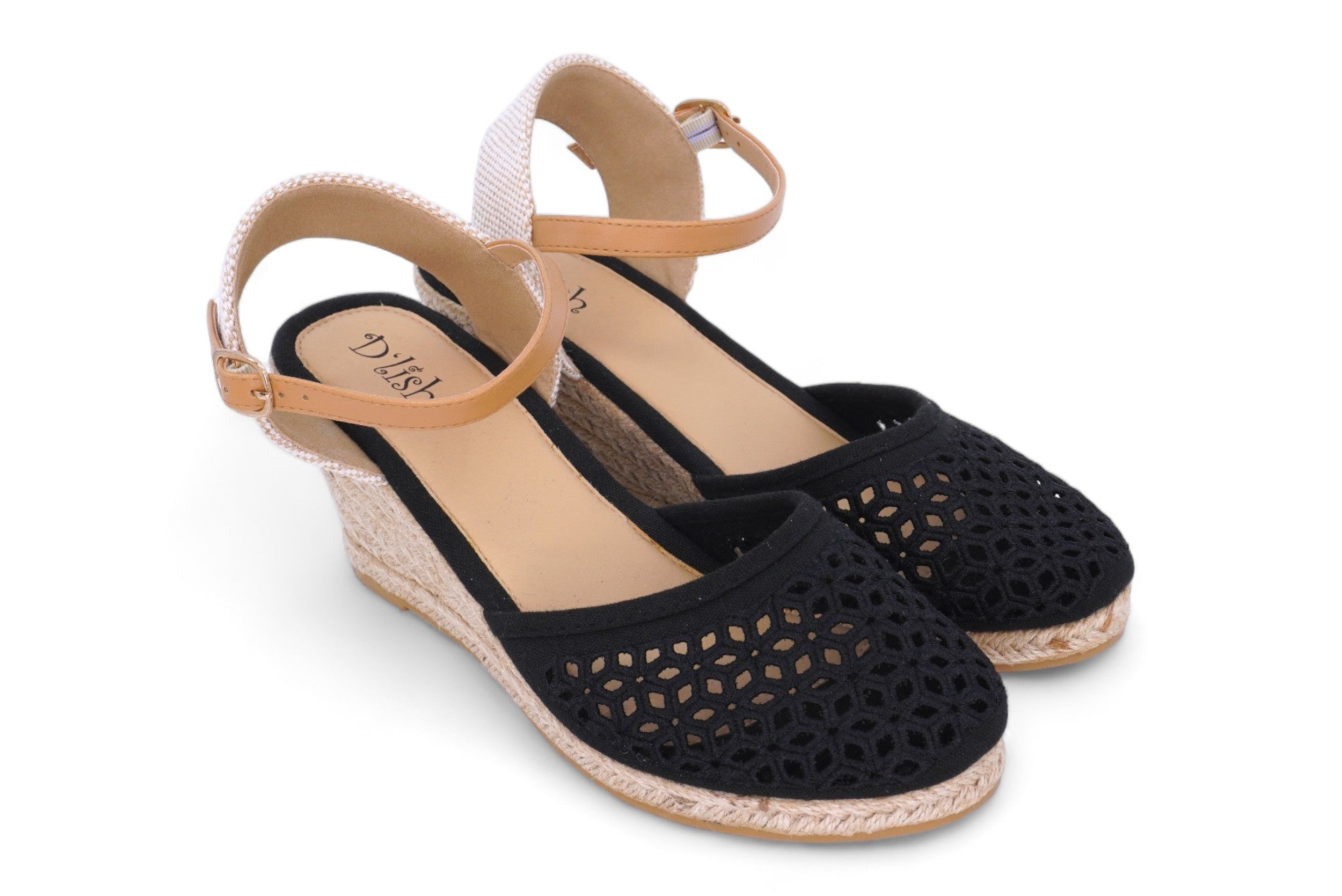 Women's Black Kelsey Espadrille Wedge