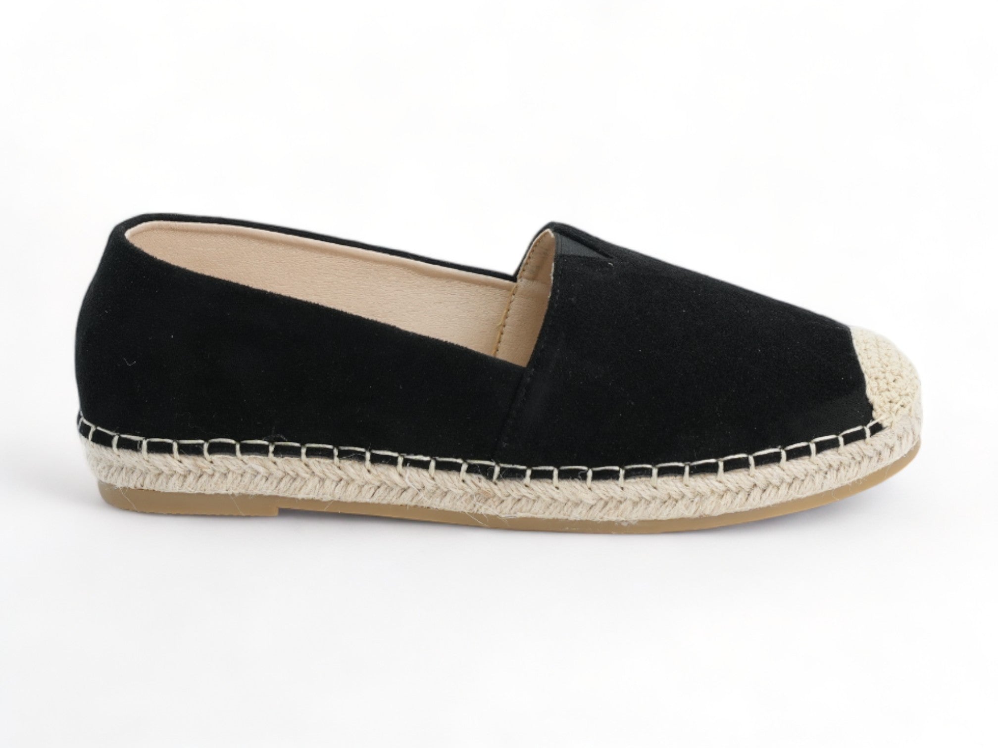 Women's Black Microfiber Espadrille