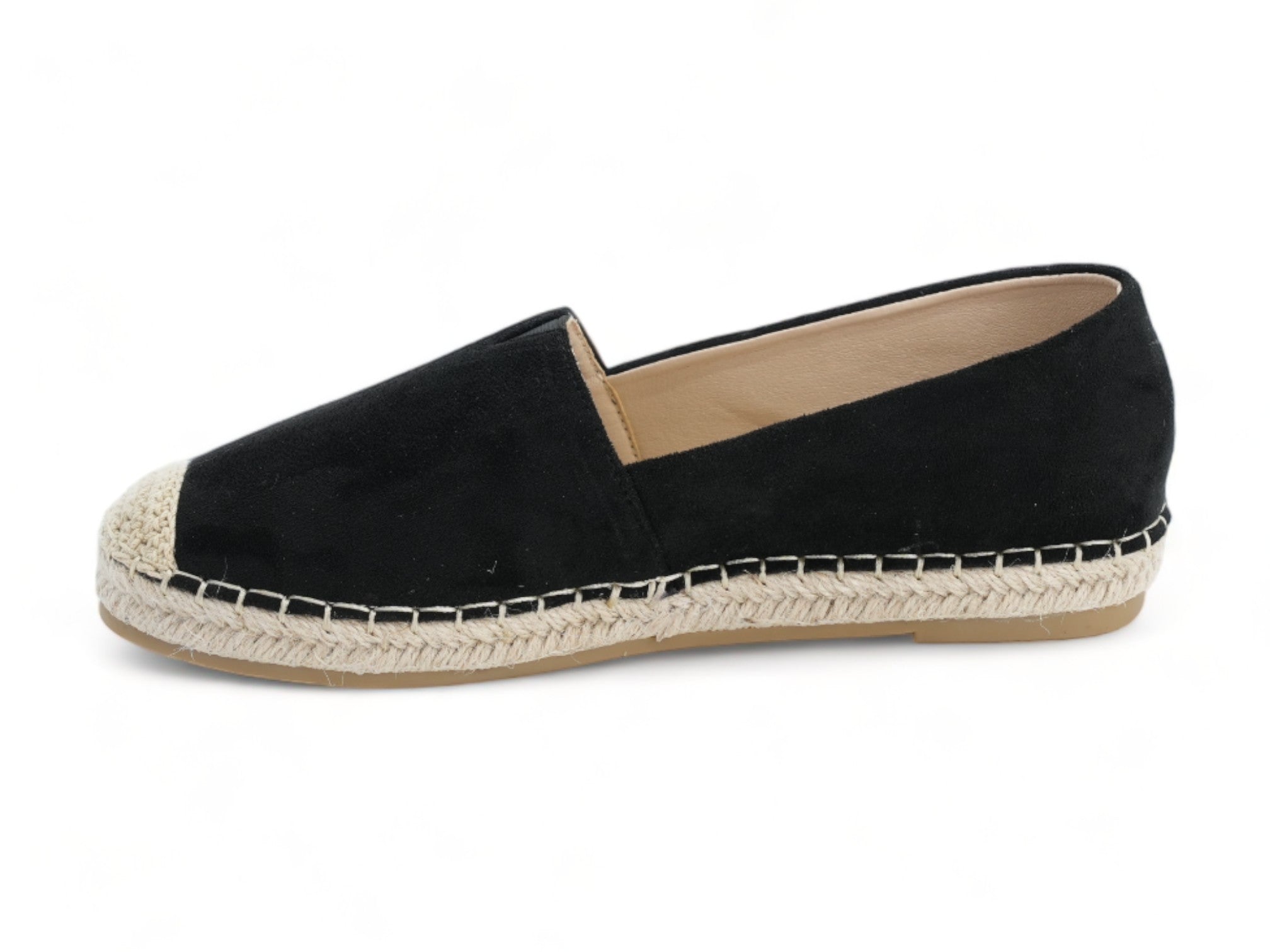 Women's Black Microfiber Espadrille