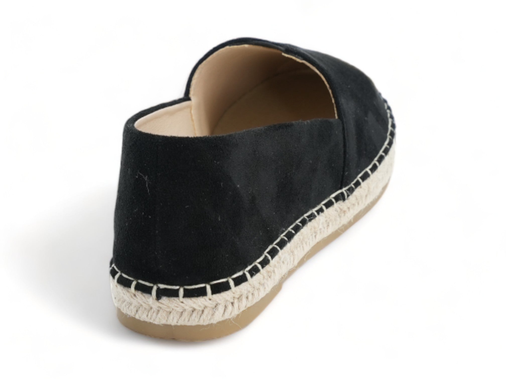 Women's Black Microfiber Espadrille