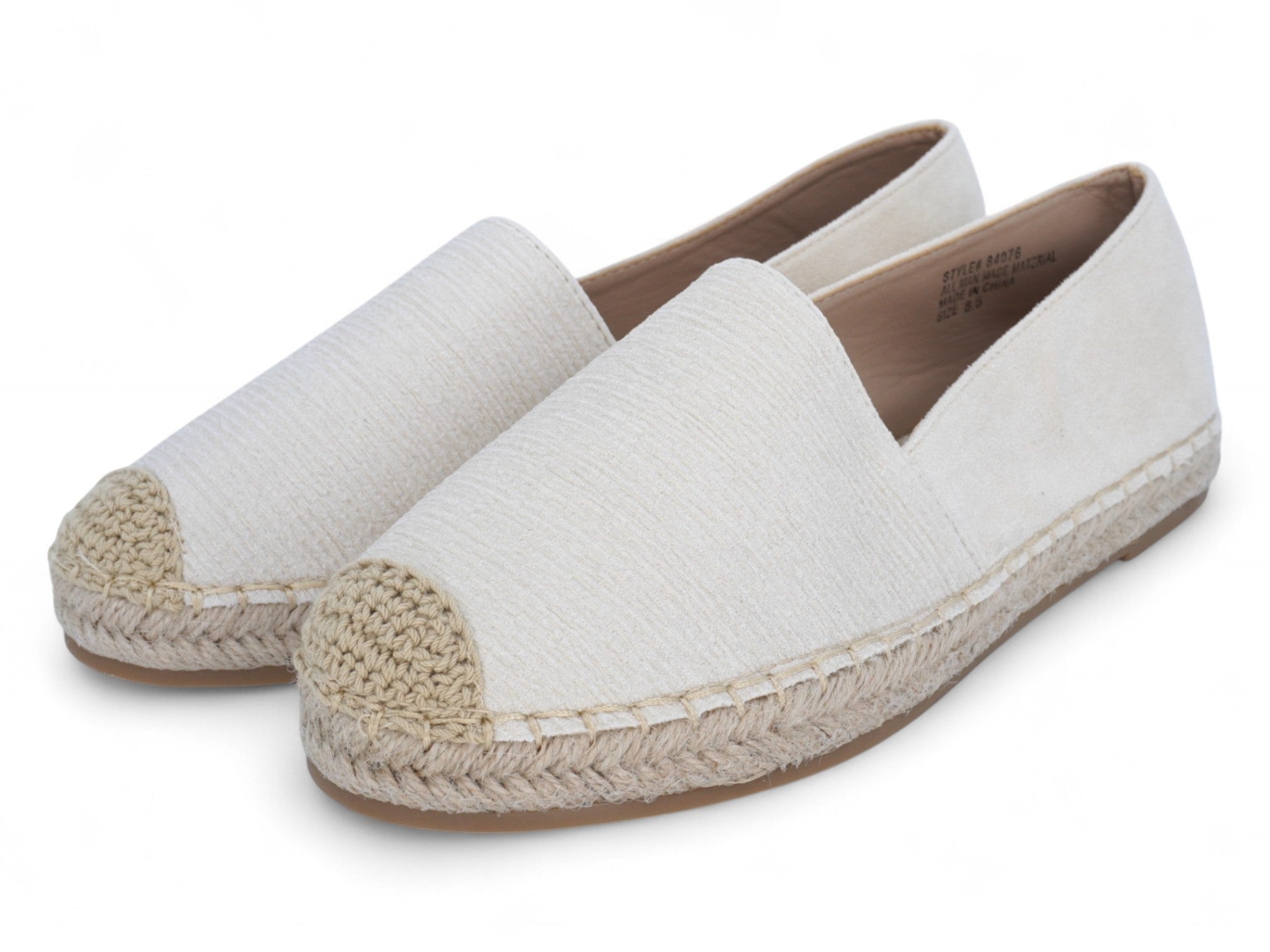 Women's Textured Champagne Espadrille