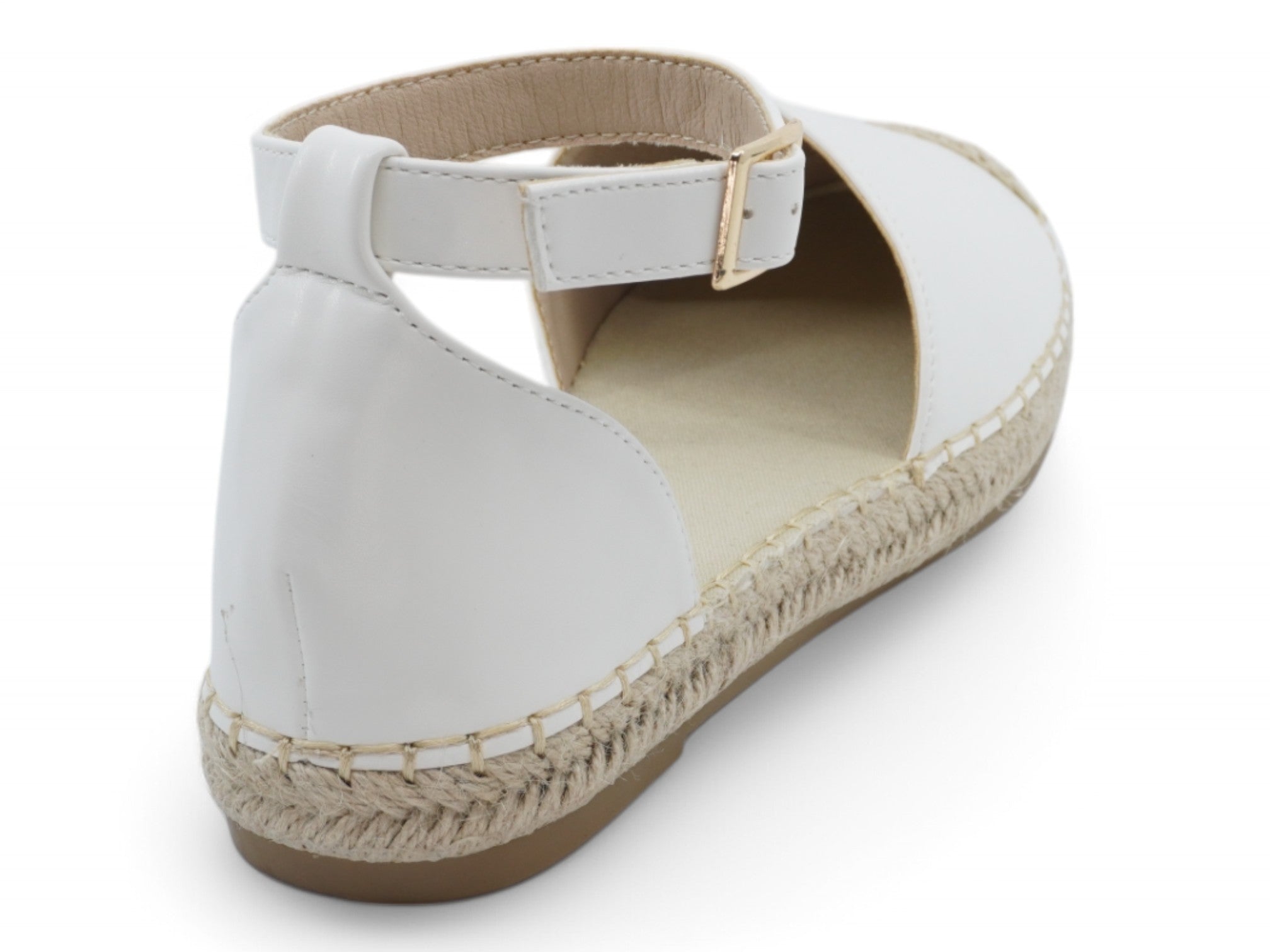 Women's White Open Shank Shyla Espadrille