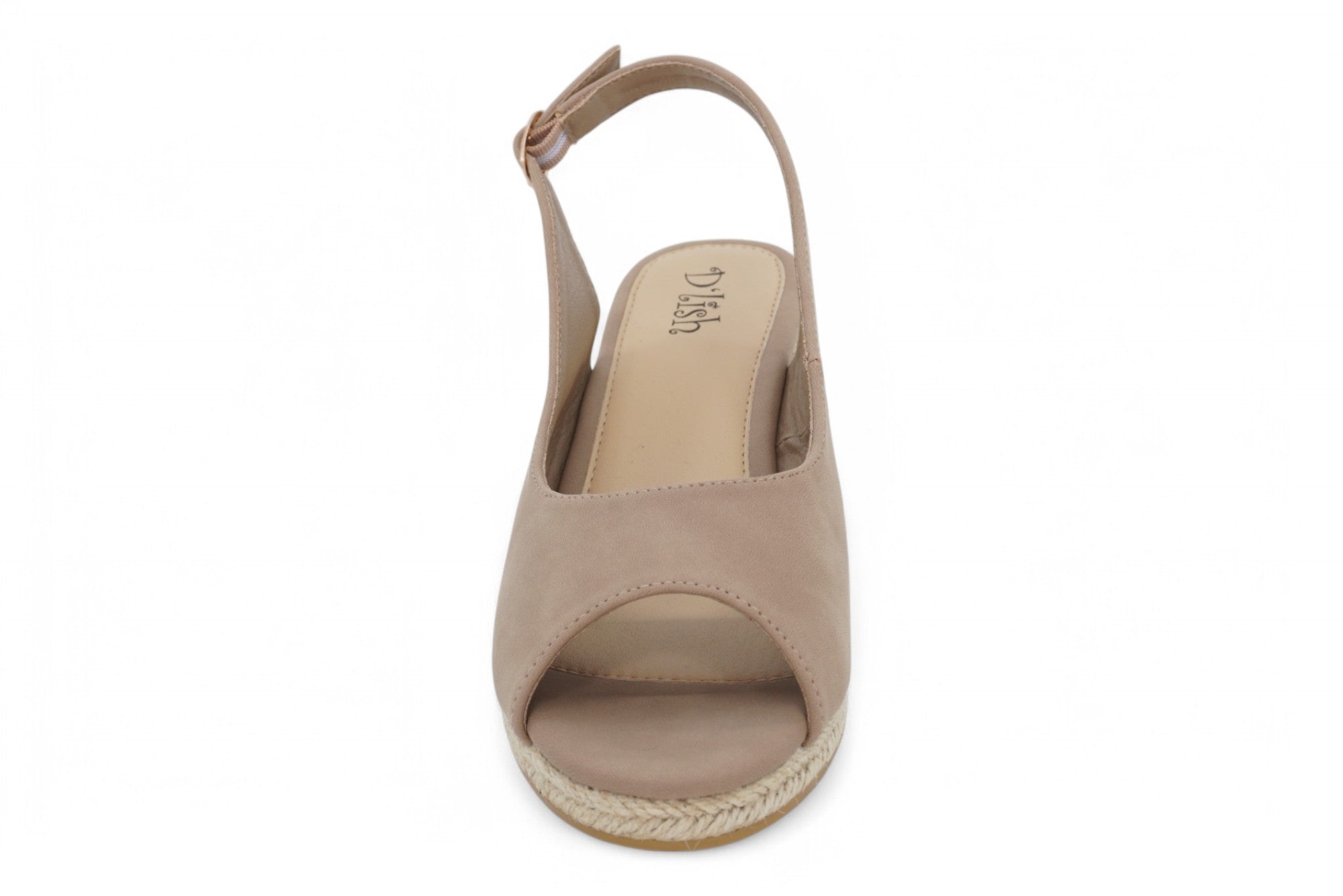 Women's Taupe Sling Back Espadrille Wedge