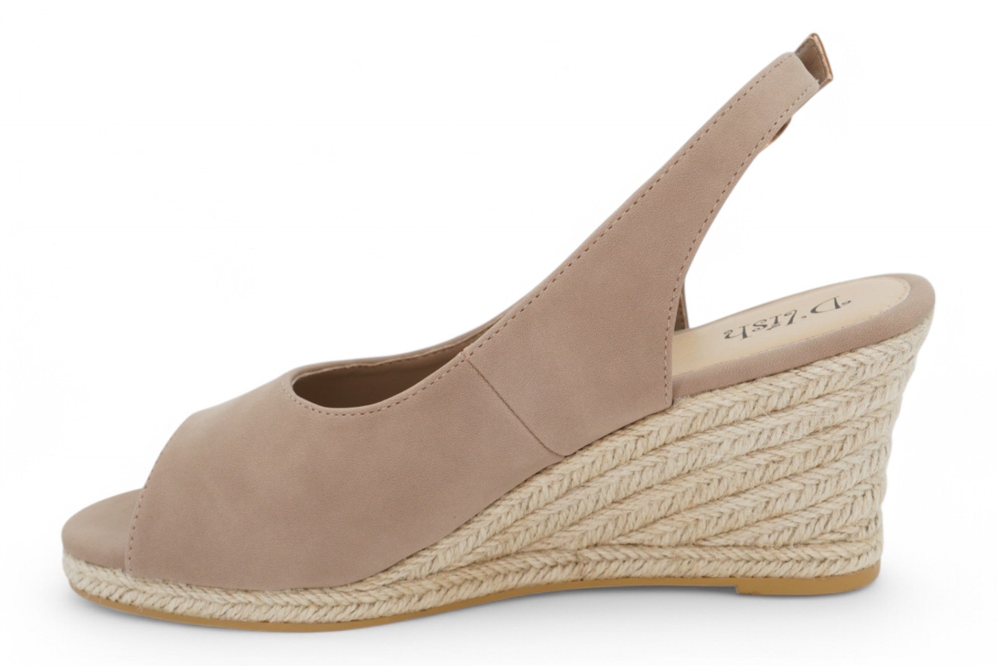 Women's Taupe Sling Back Espadrille Wedge