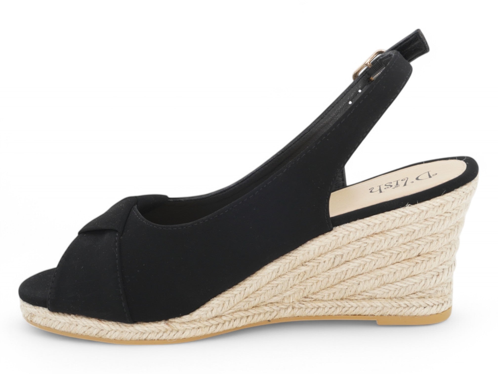 Women's Black Aurelia Espadrille Wedge