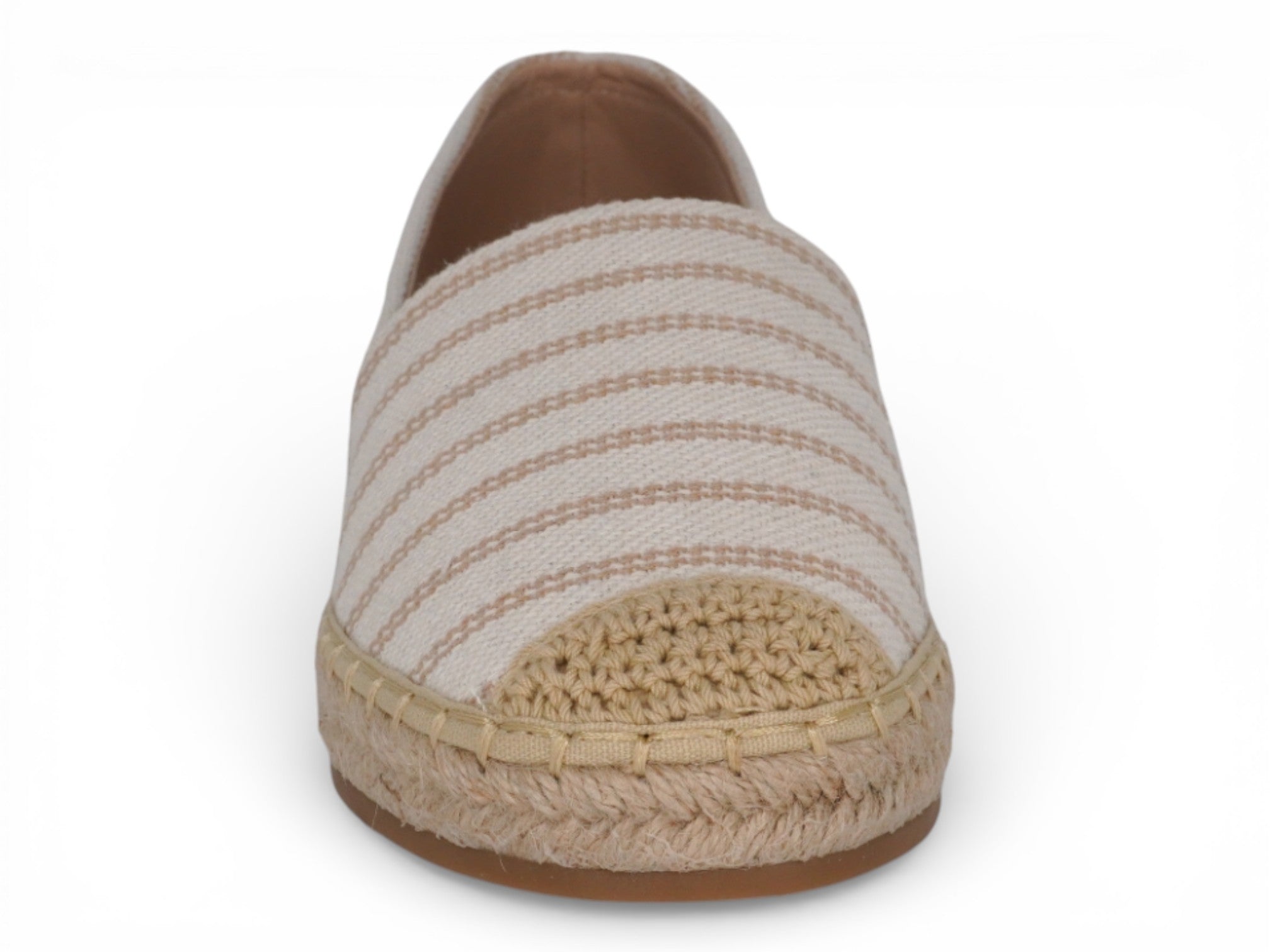 Women's Tan Striped Canvas Espadrille