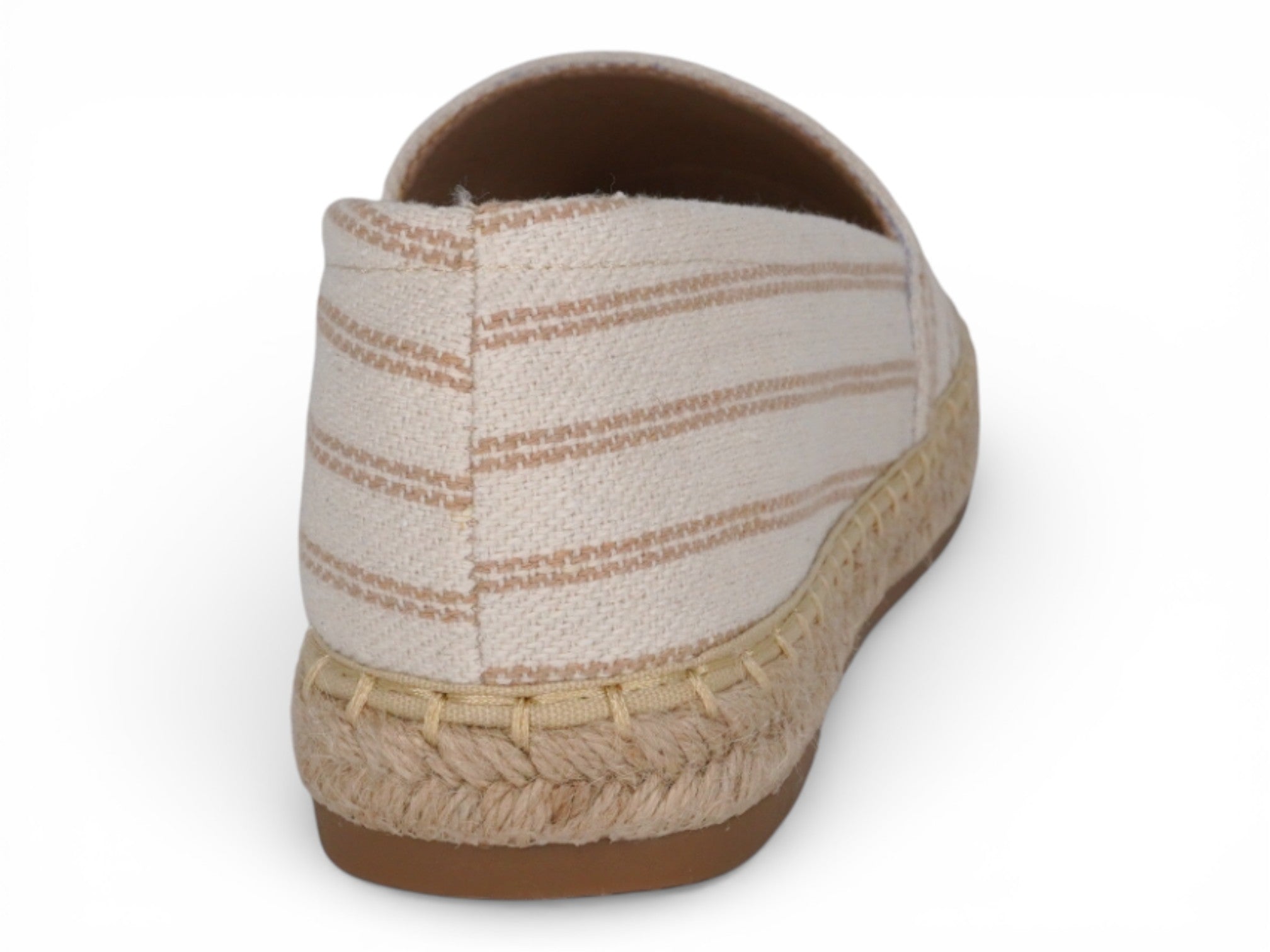 Women's Tan Striped Canvas Espadrille
