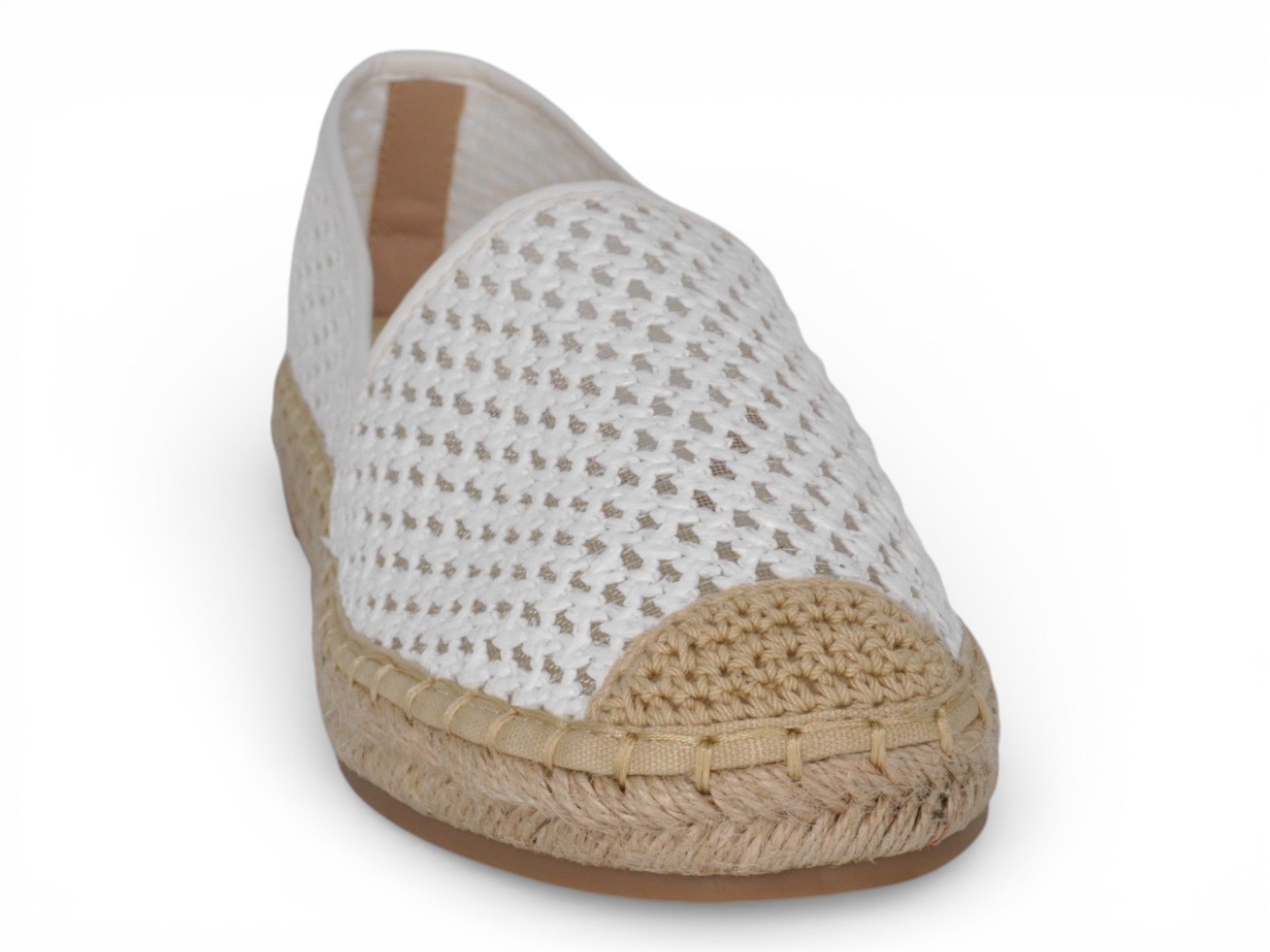 Women's White Weave Espadrille