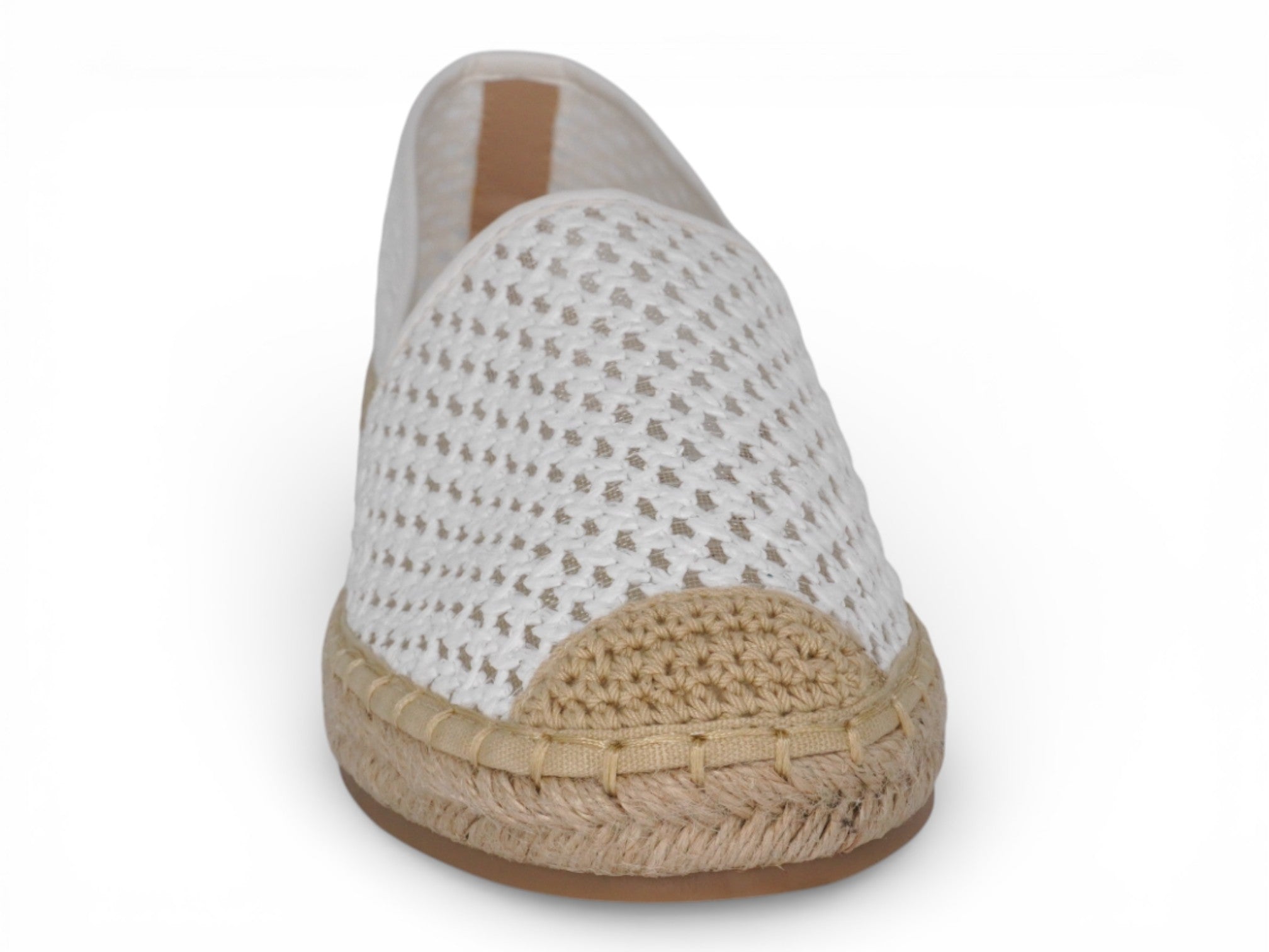 Women's White Weave Espadrille