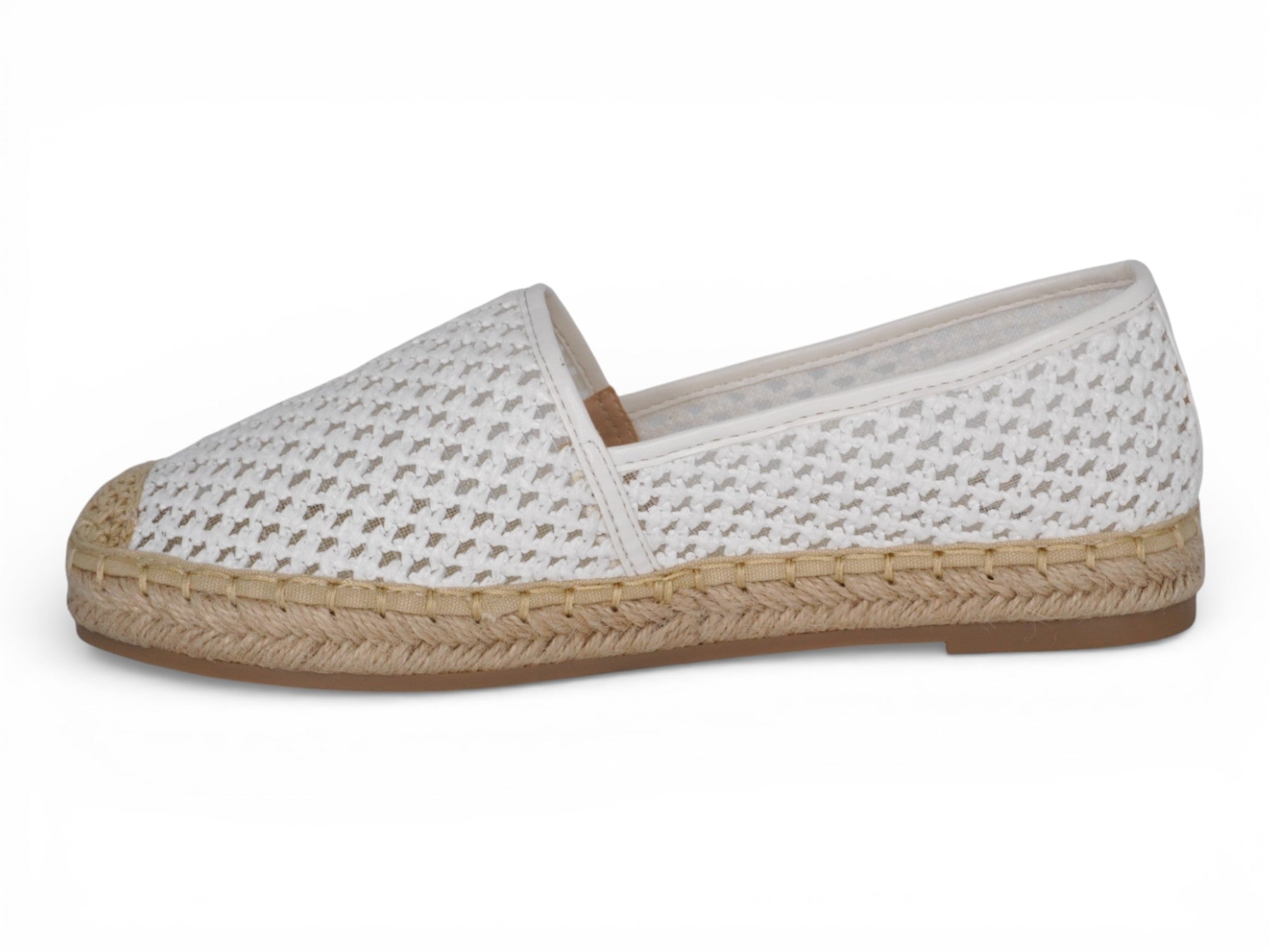 Women's White Weave Espadrille