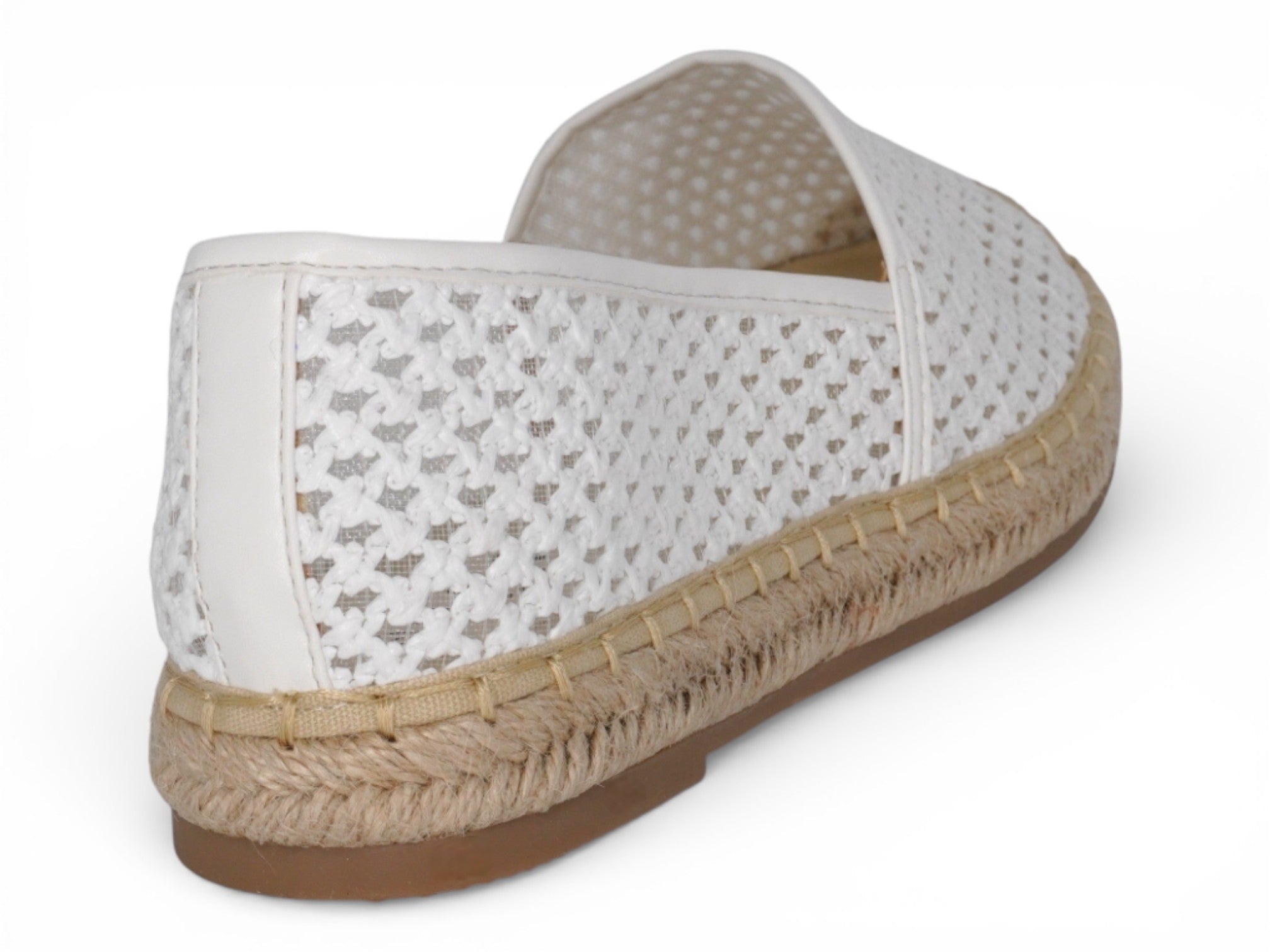 Women's White Weave Espadrille