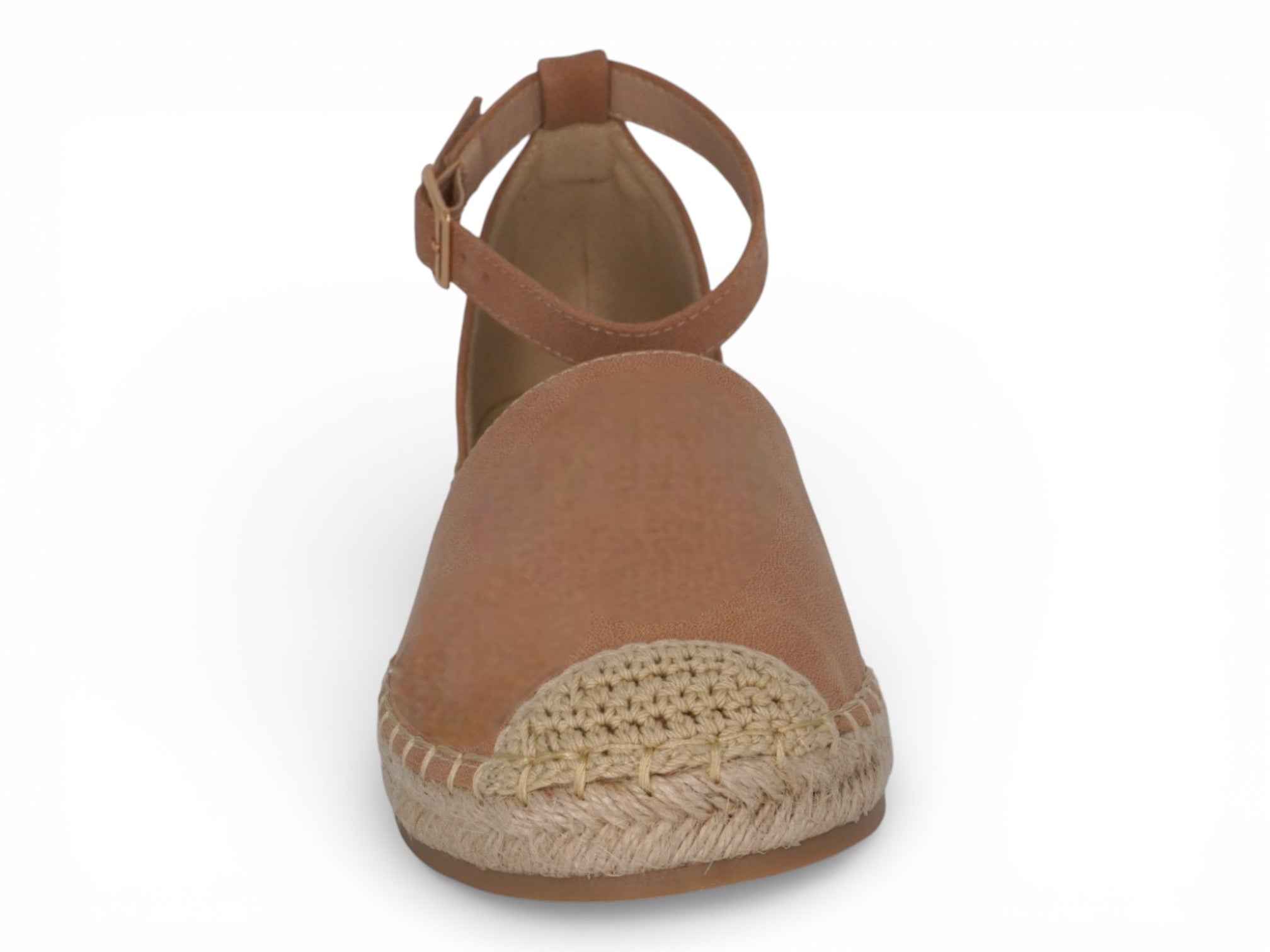 Women's Tan Faux Suede Open Shank Shyla Espadrille