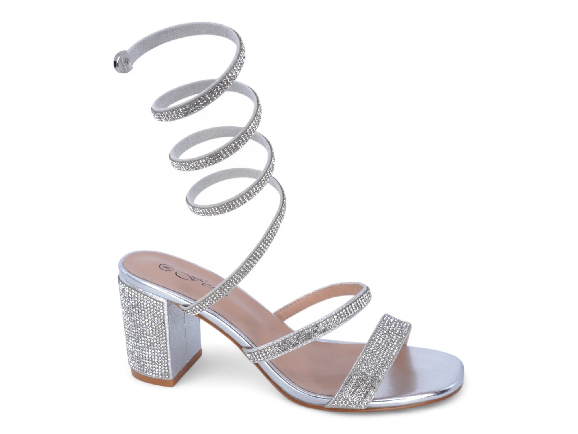 Women's Silver Lennox Spiral Heel