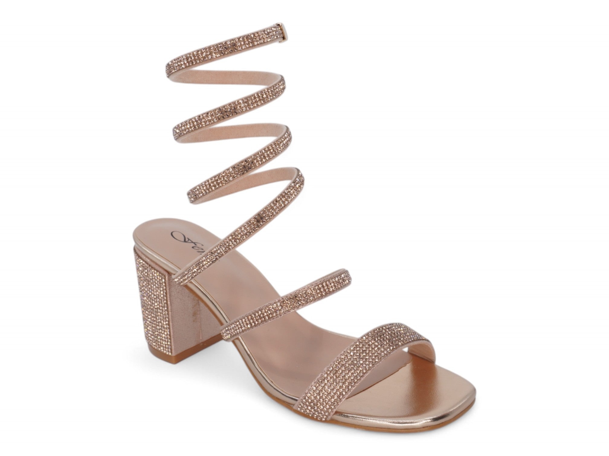 Women's Rose Gold Lennox Spiral Heel