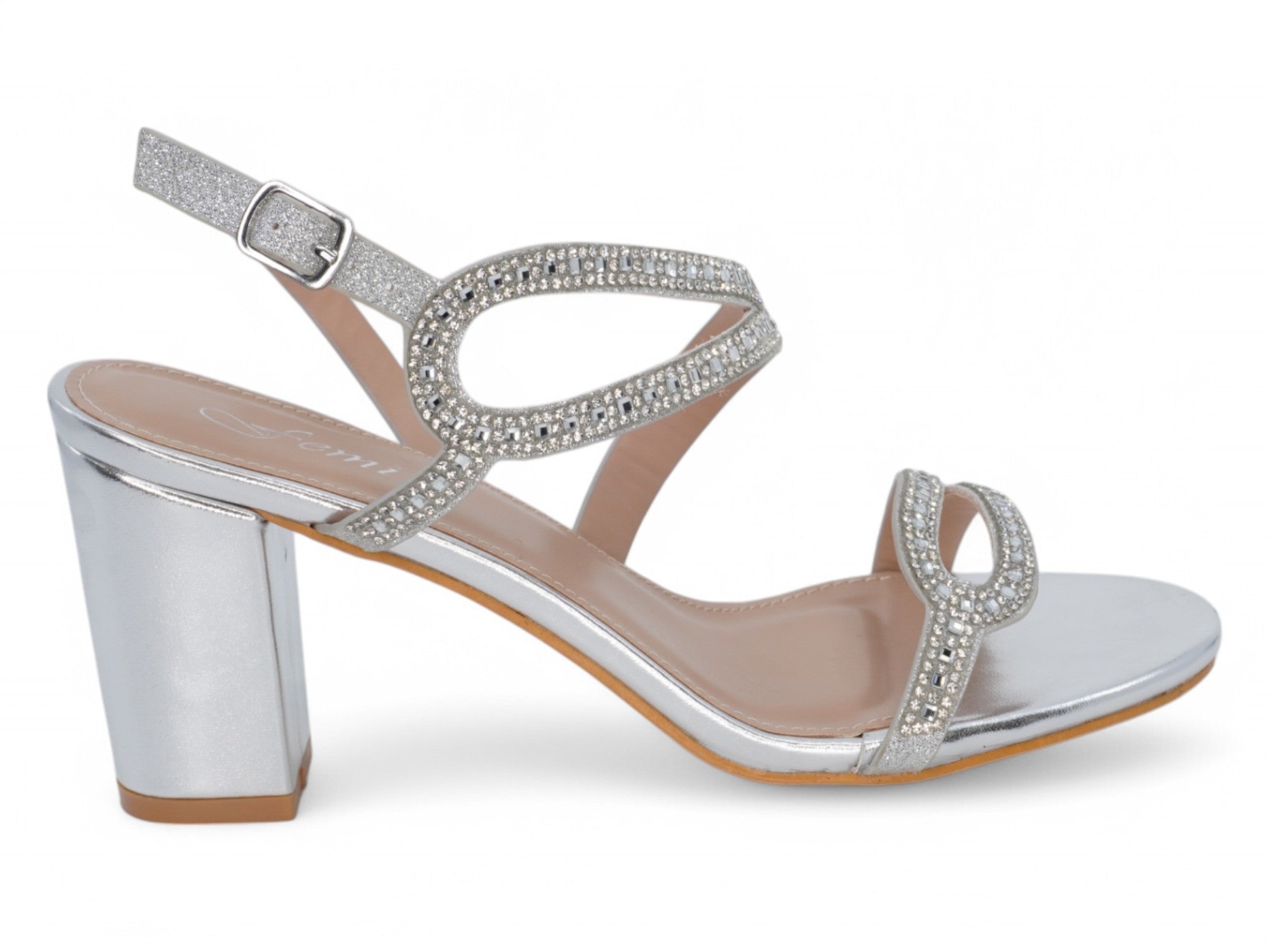 Women's Silver Audra Heel