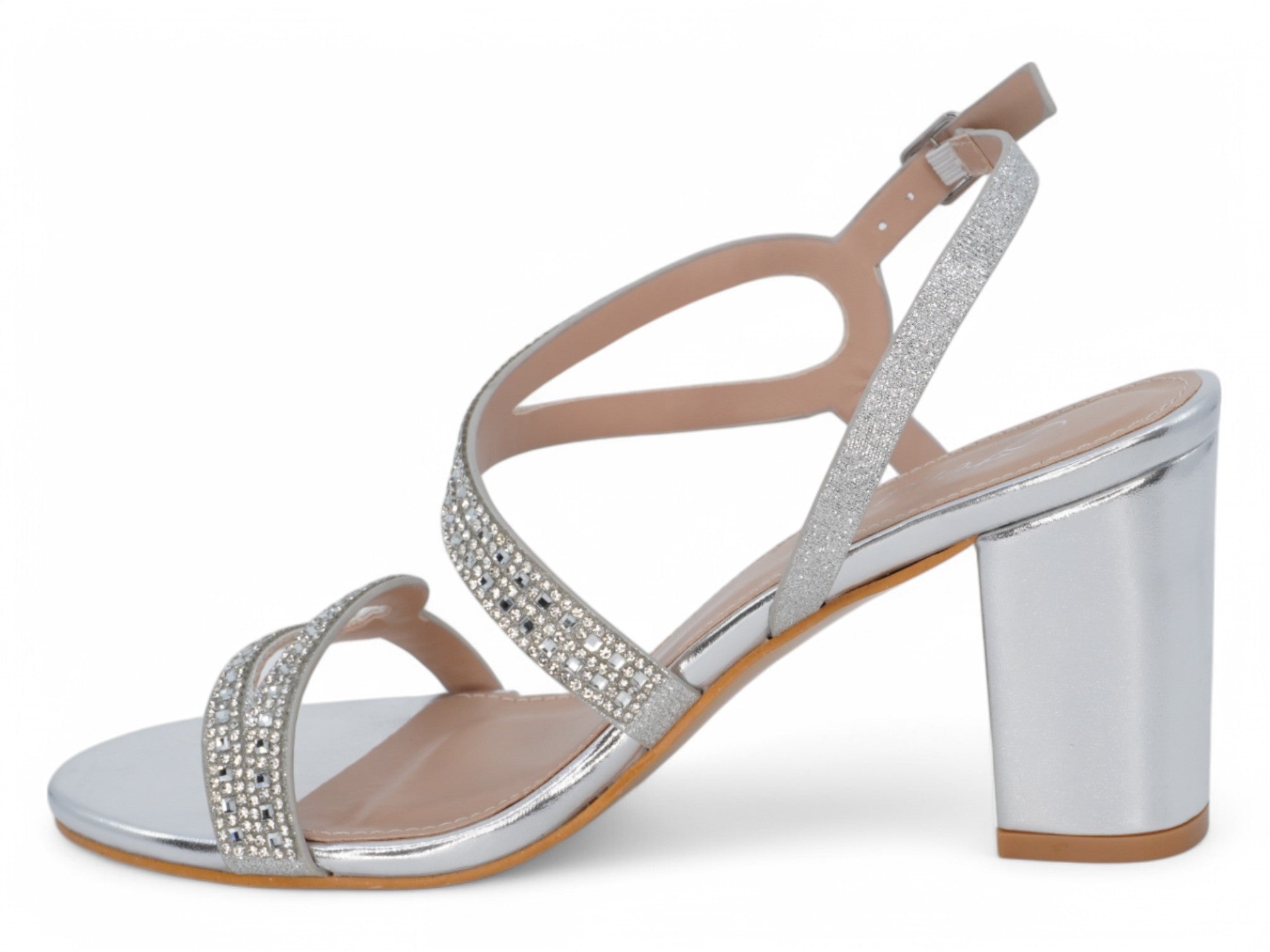 Women's Silver Audra Heel
