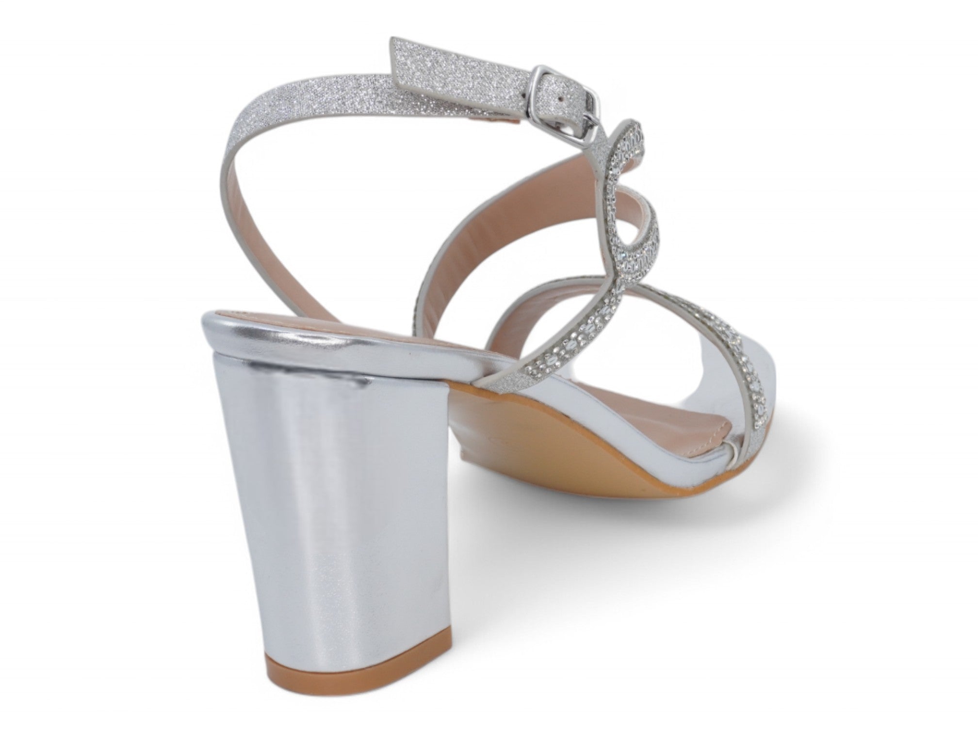 Women's Silver Audra Heel